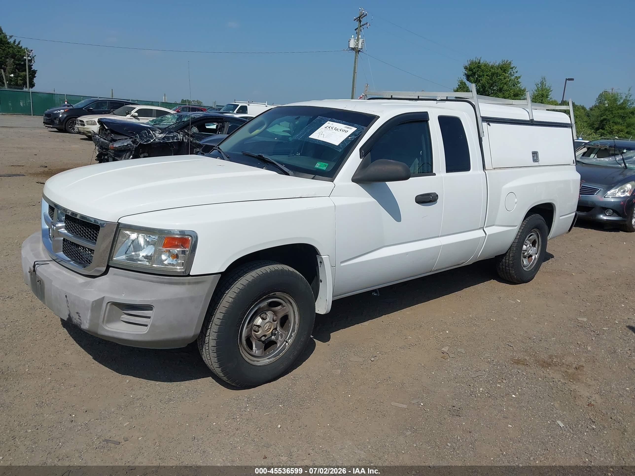 2008 Dodge Dakota St White vin: 1D7HE22K38S514283