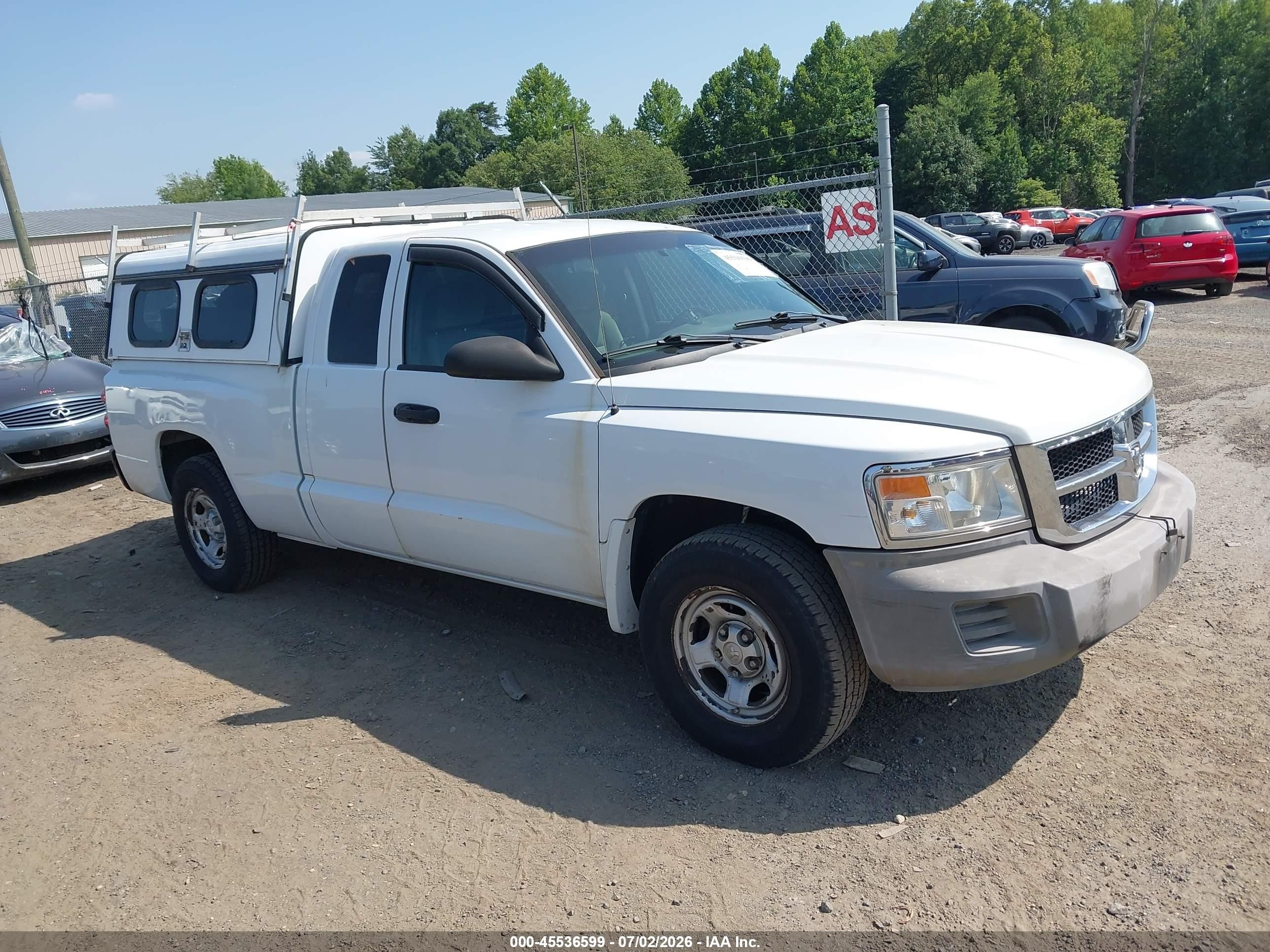 2008 Dodge Dakota St White vin: 1D7HE22K38S514283