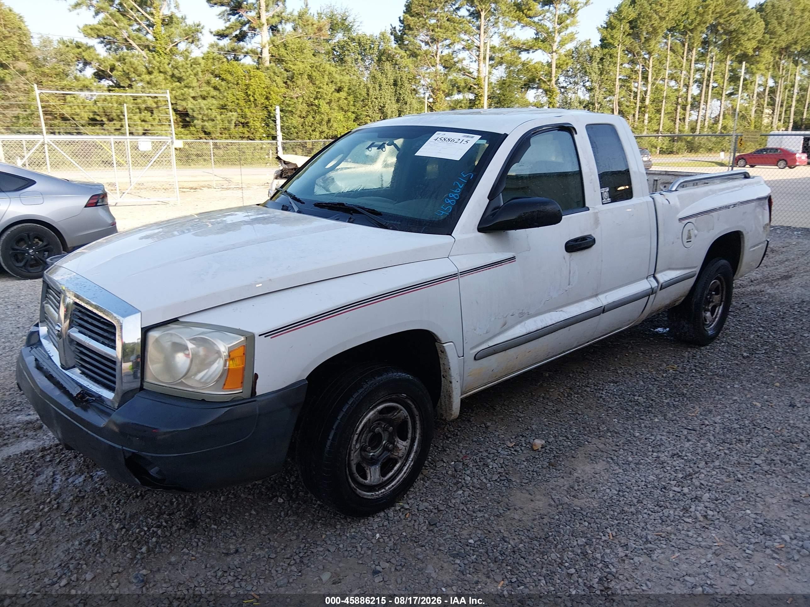 2006 Dodge Dakota St White vin: 1D7HE22K76S667732