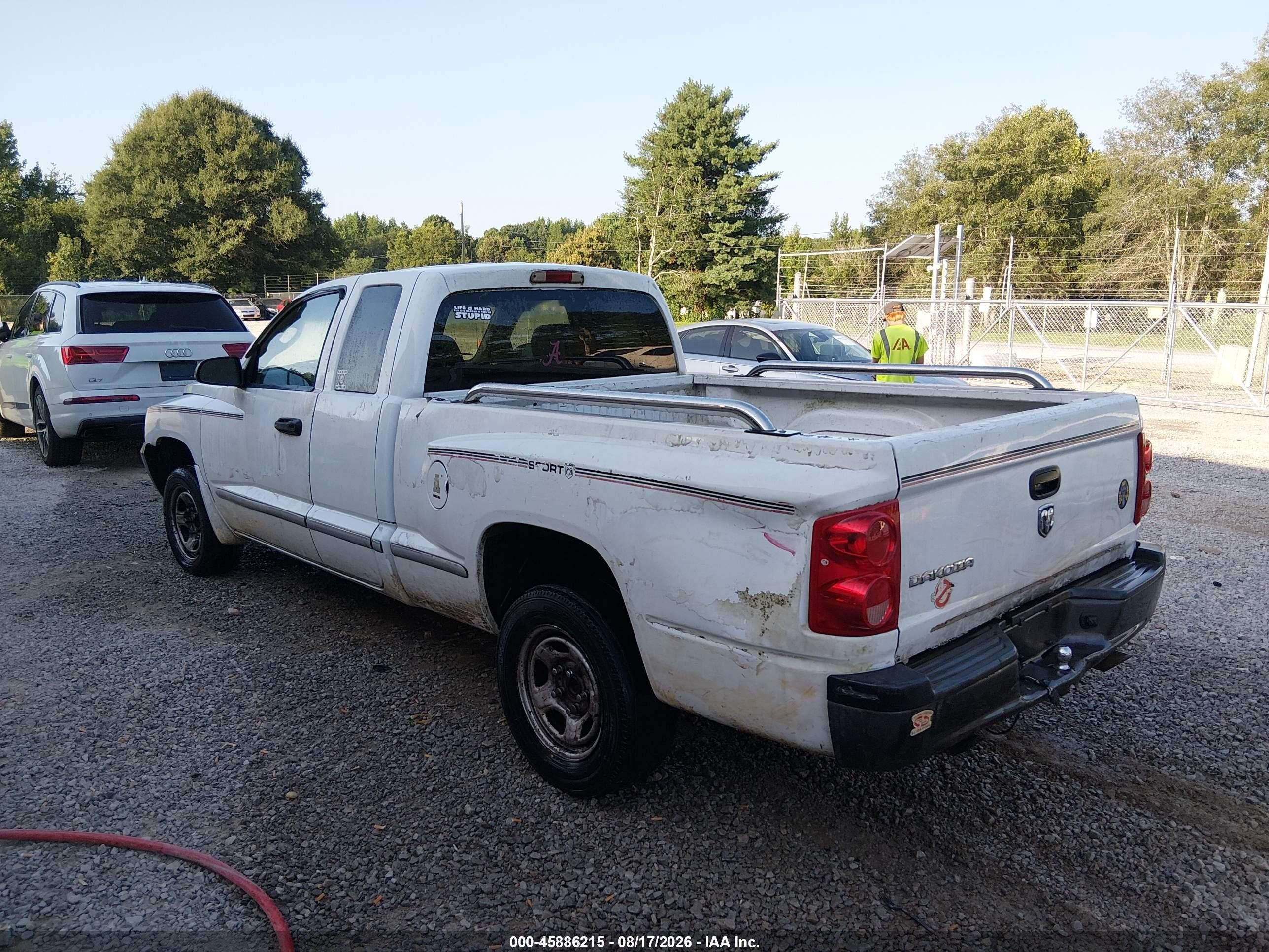 2006 Dodge Dakota St White vin: 1D7HE22K76S667732