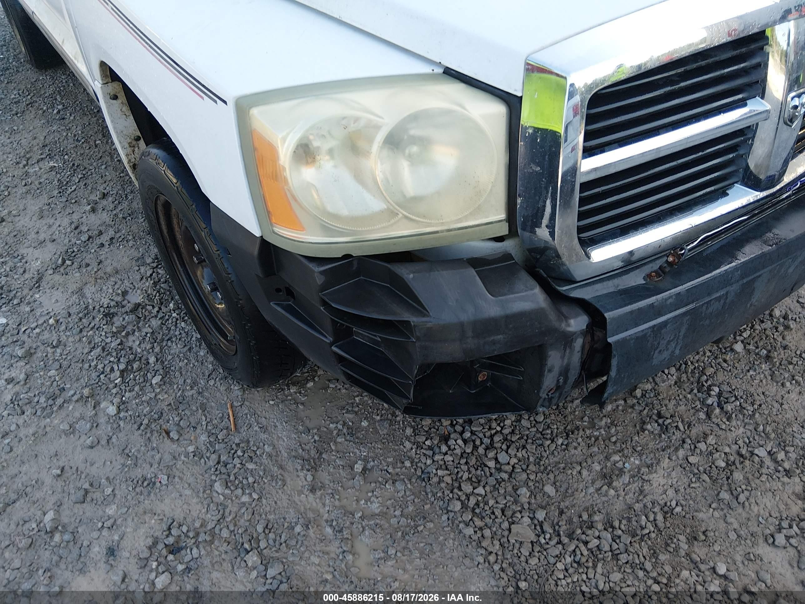 2006 Dodge Dakota St White vin: 1D7HE22K76S667732