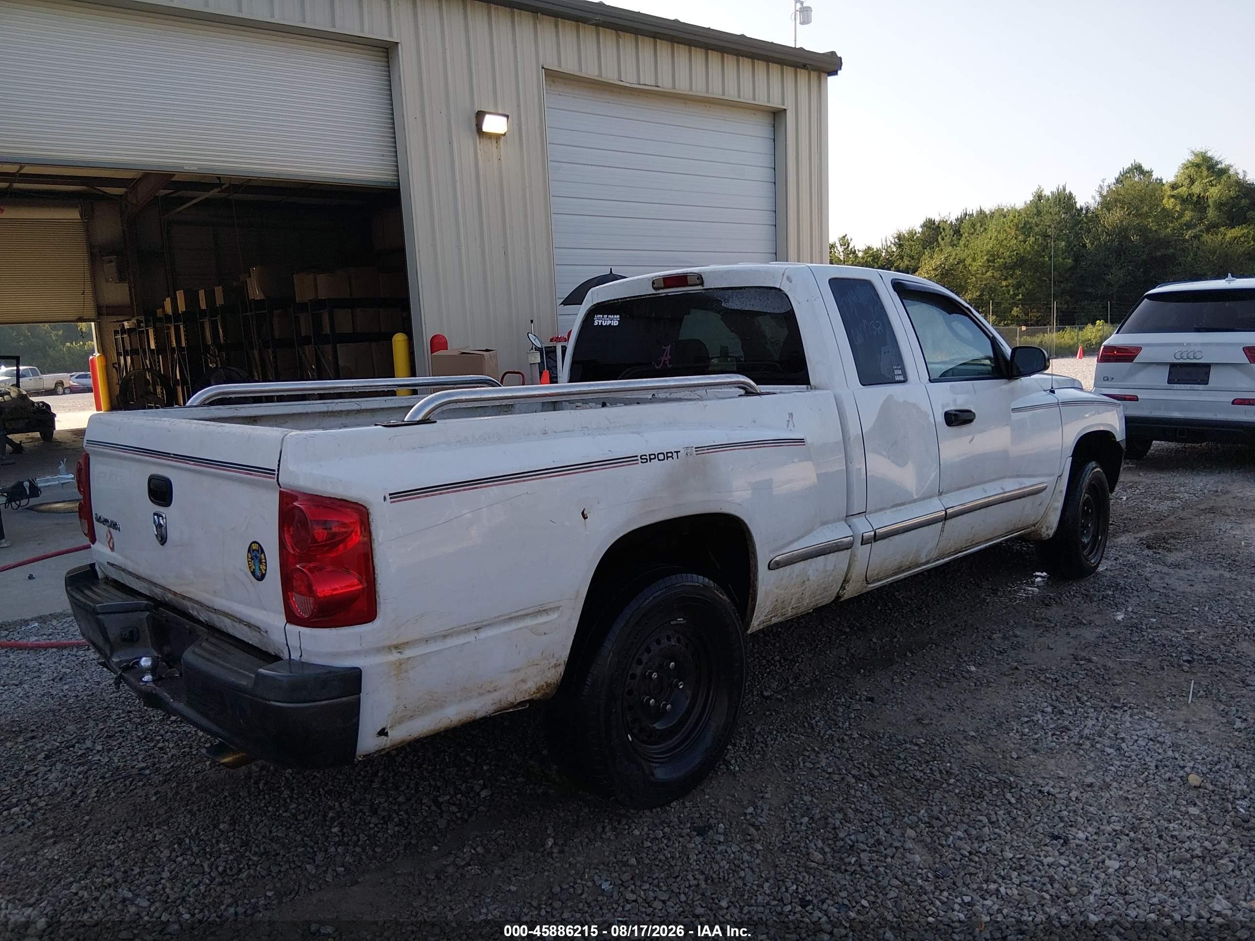 2006 Dodge Dakota St White vin: 1D7HE22K76S667732