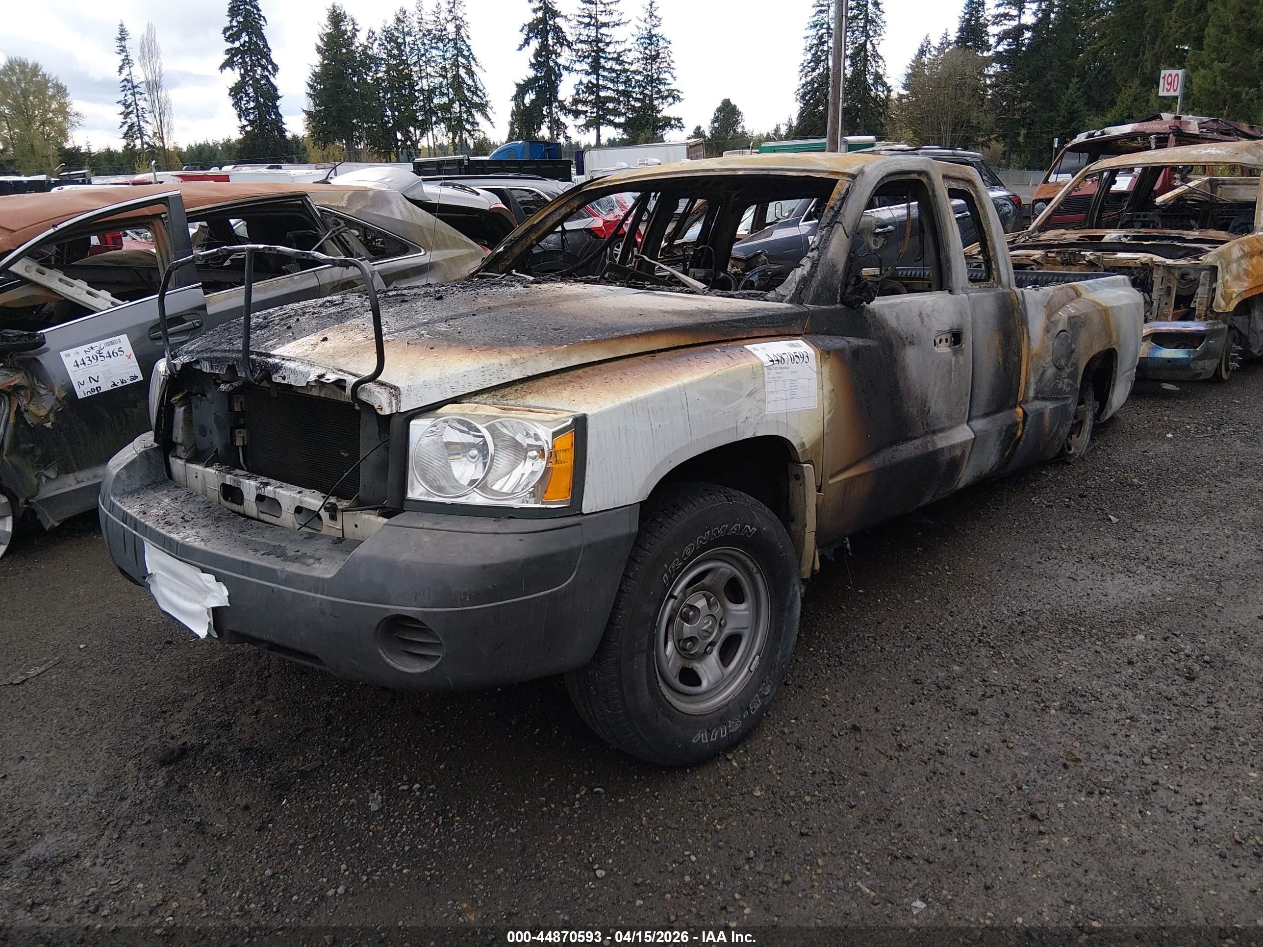 2007 Dodge Dakota St White vin: 1D7HE22K77S243095