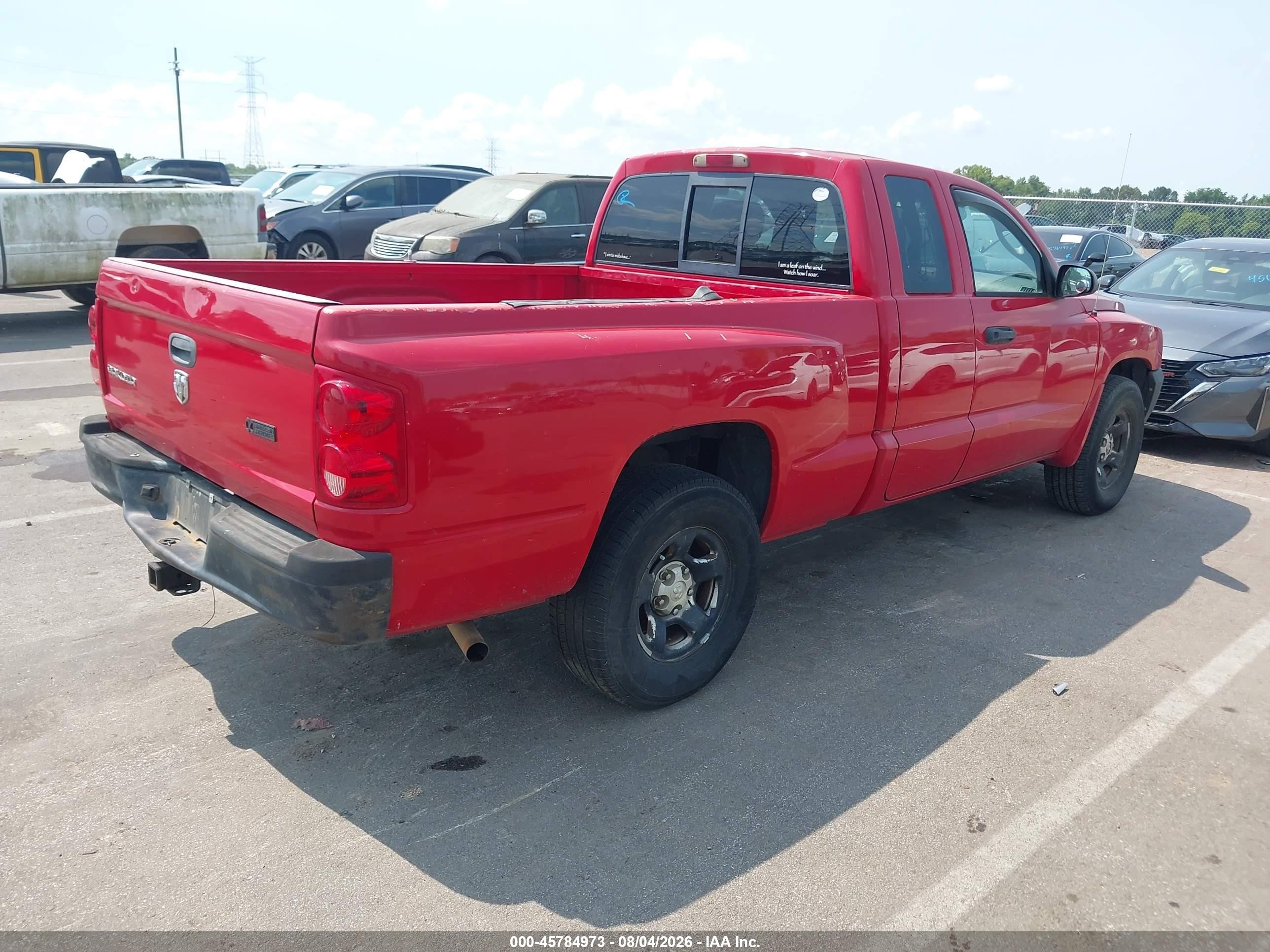 2005 Dodge Dakota St Red vin: 1D7HE22K95S275799