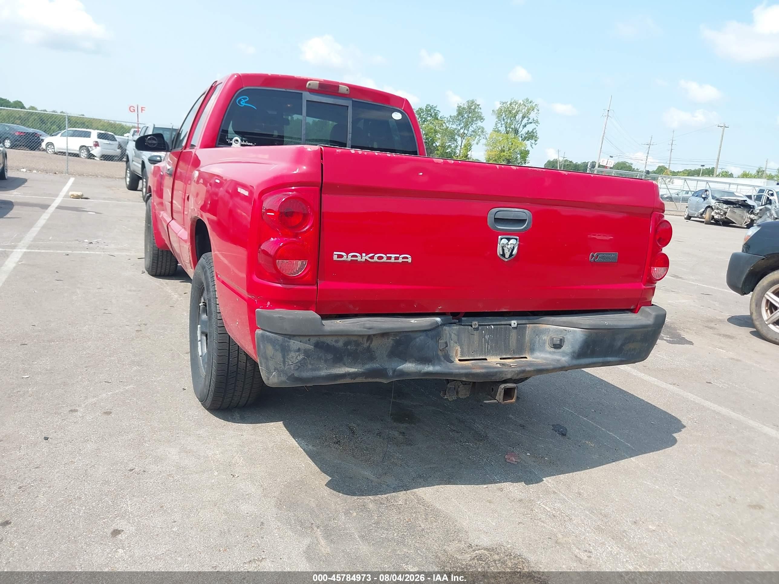 2005 Dodge Dakota St Red vin: 1D7HE22K95S275799