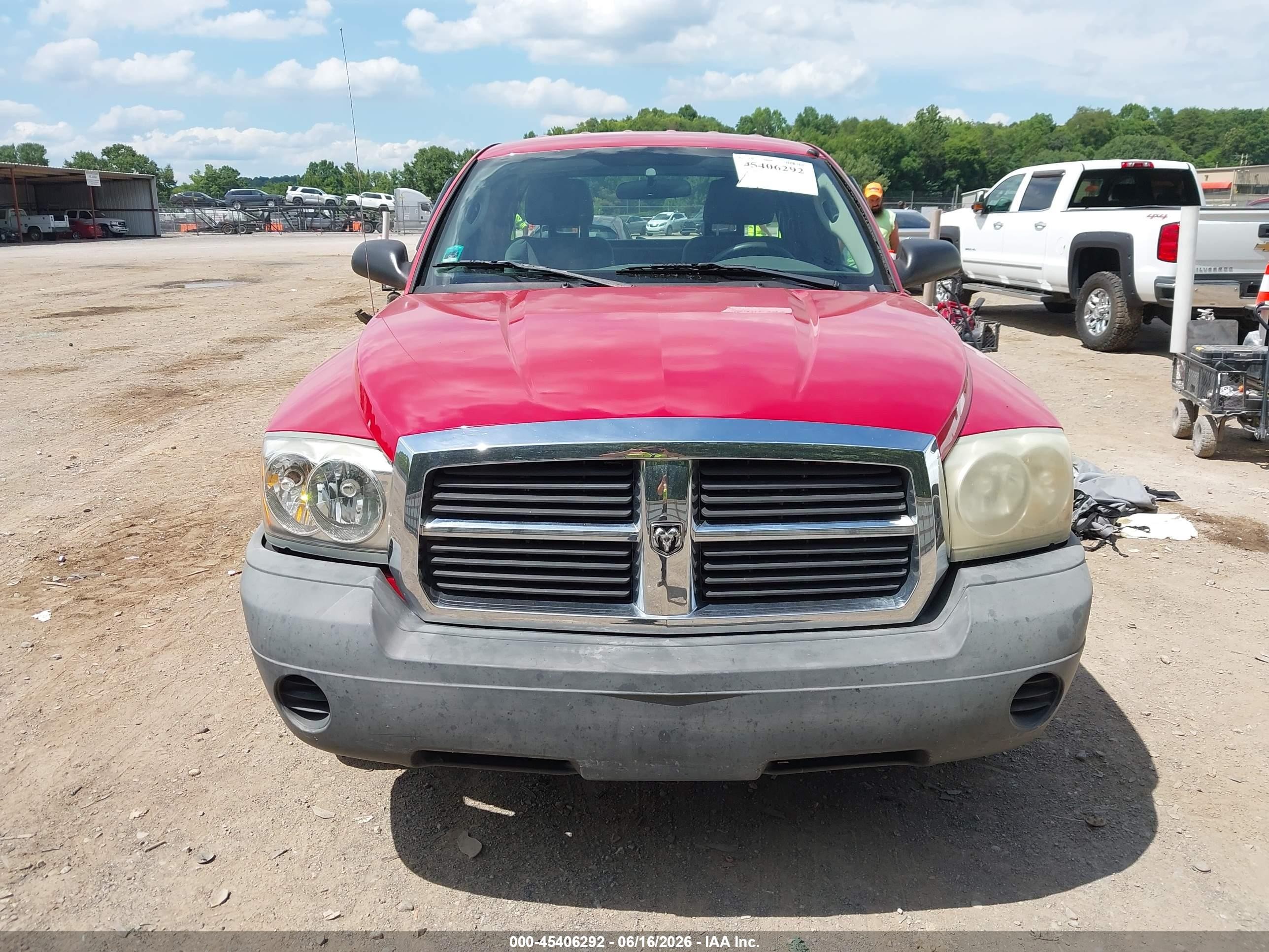 2005 Dodge Dakota St Red vin: 1D7HE22KX5S126804