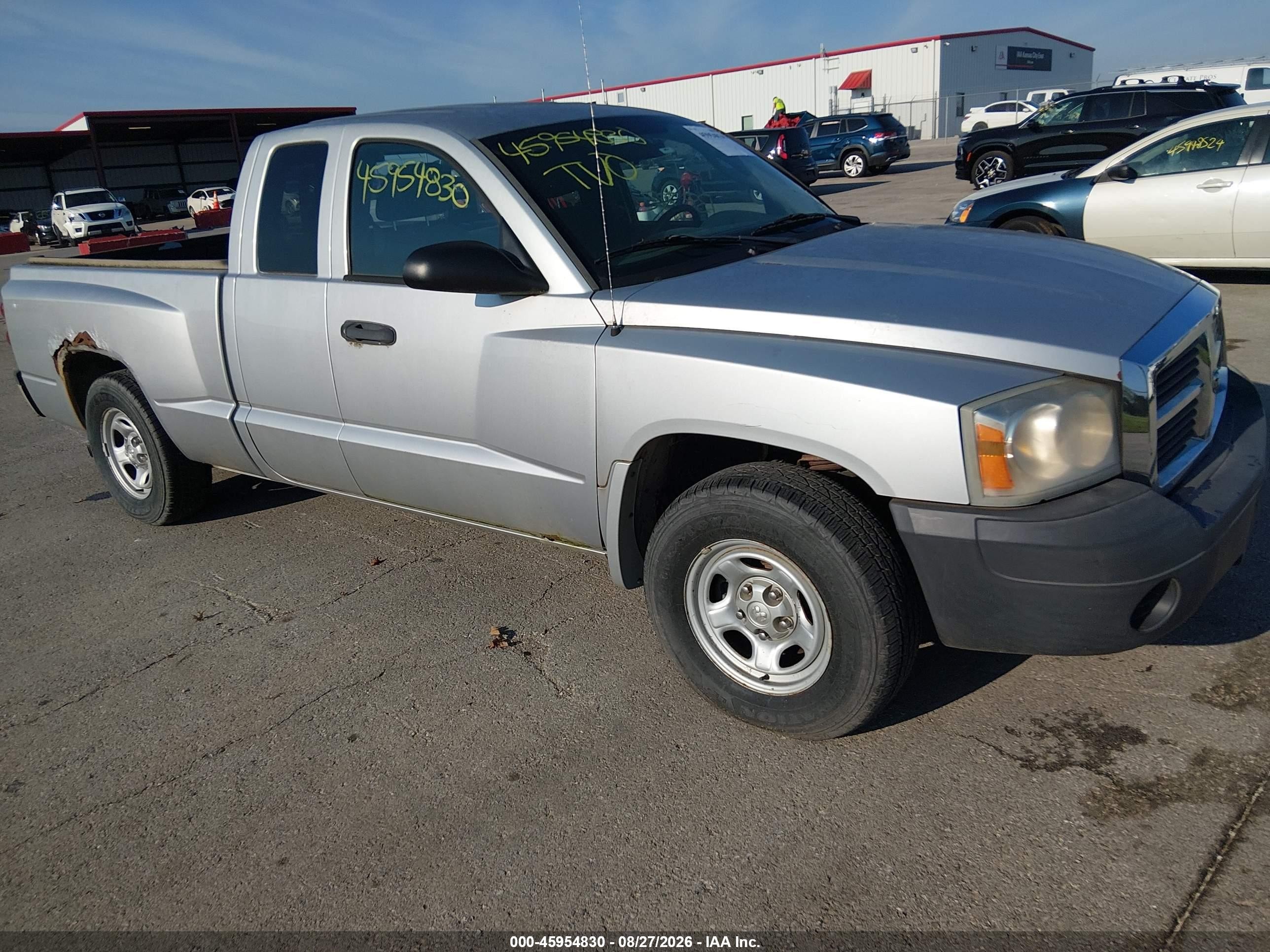 2006 Dodge Dakota St Silver vin: 1D7HE22KX6S689501