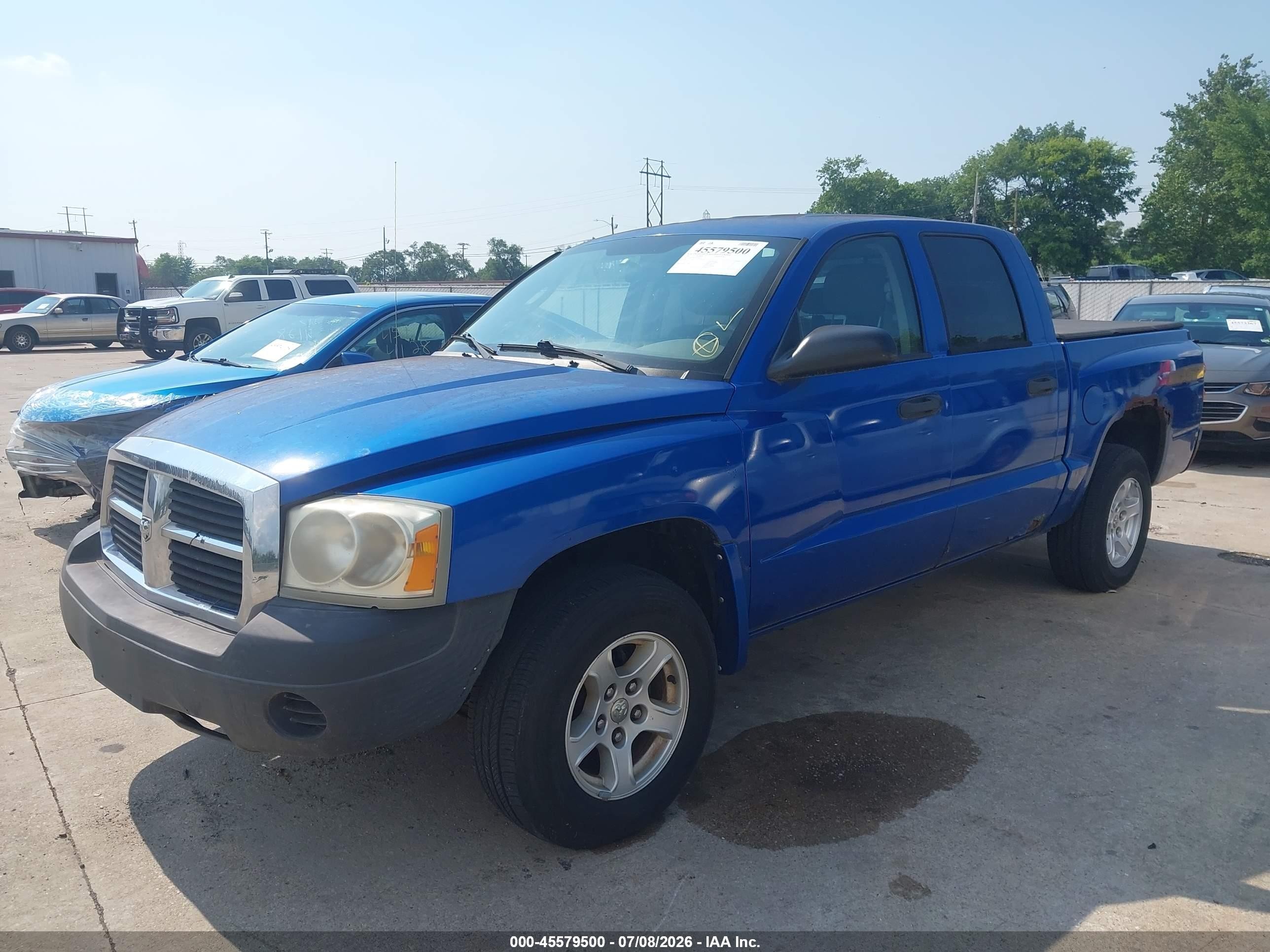 2007 Dodge Dakota St Blue vin: 1D7HE28K37S264954