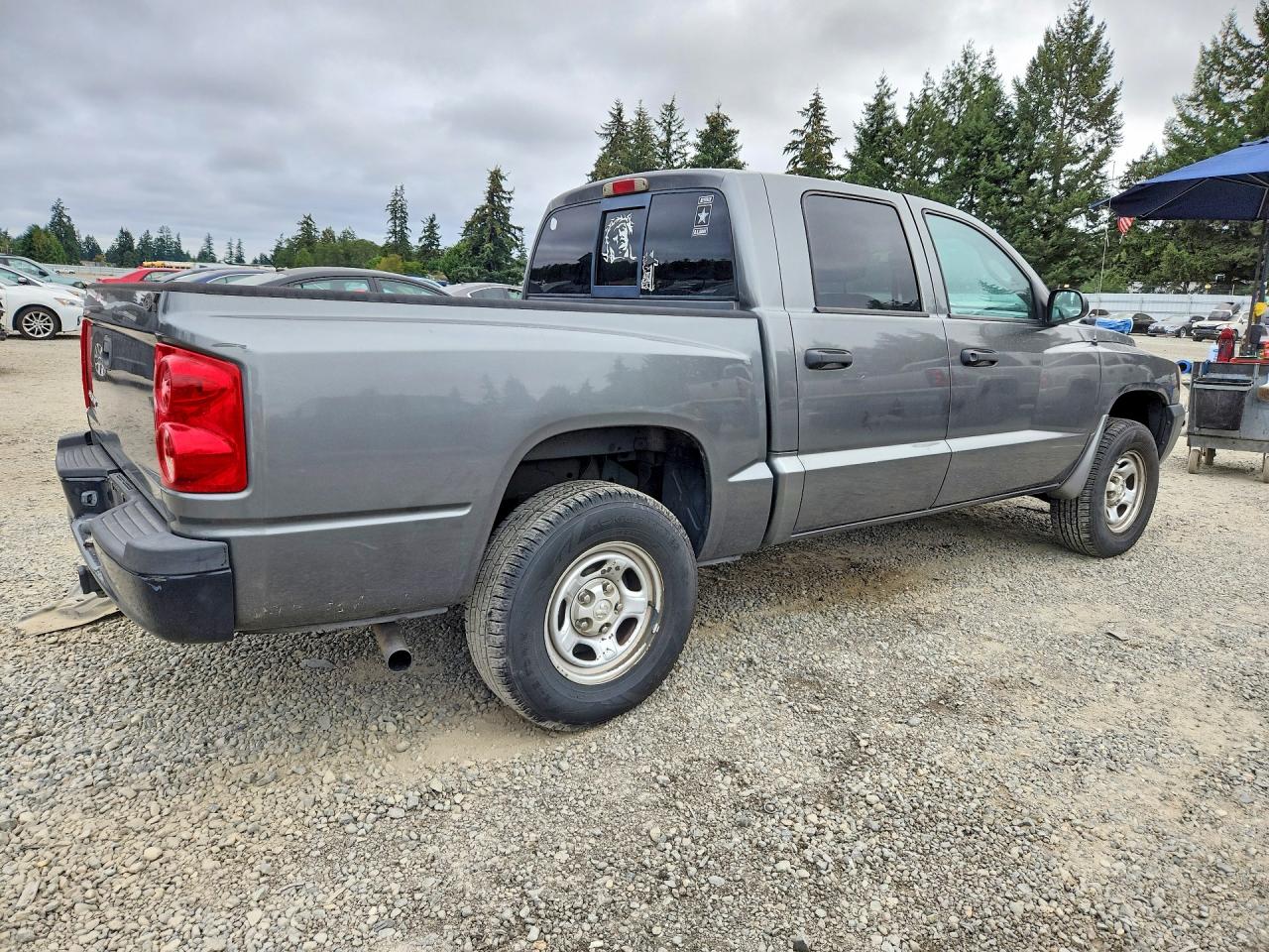 2006 Dodge Dakota Quad Gray vin: 1D7HE28K56S620688