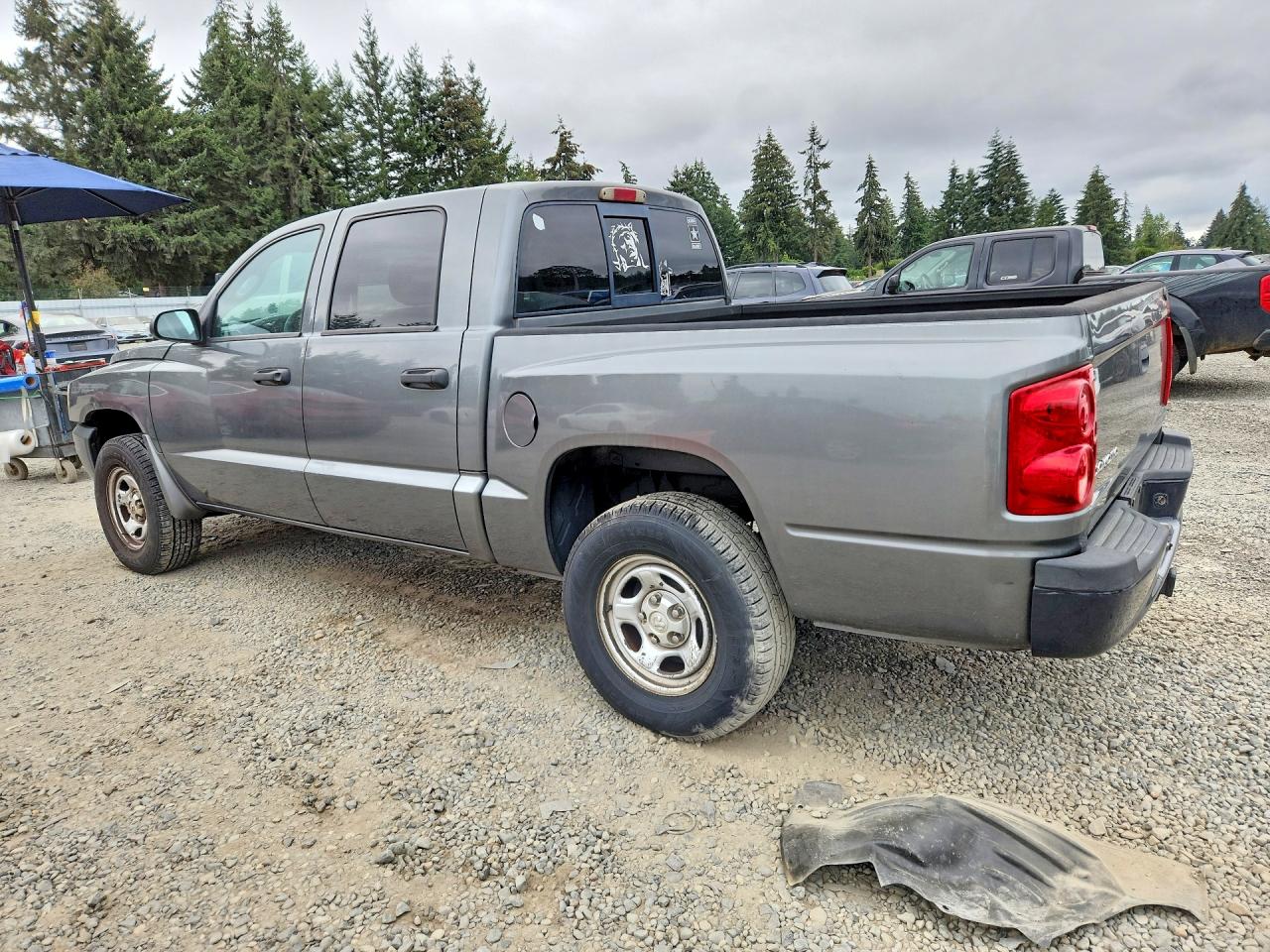 2006 Dodge Dakota Quad Gray vin: 1D7HE28K56S620688