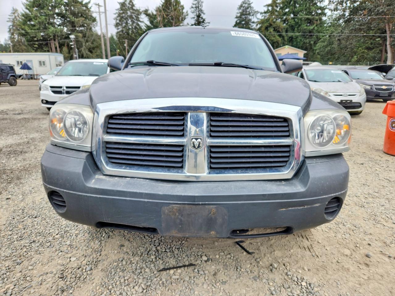 2006 Dodge Dakota Quad Gray vin: 1D7HE28K56S620688