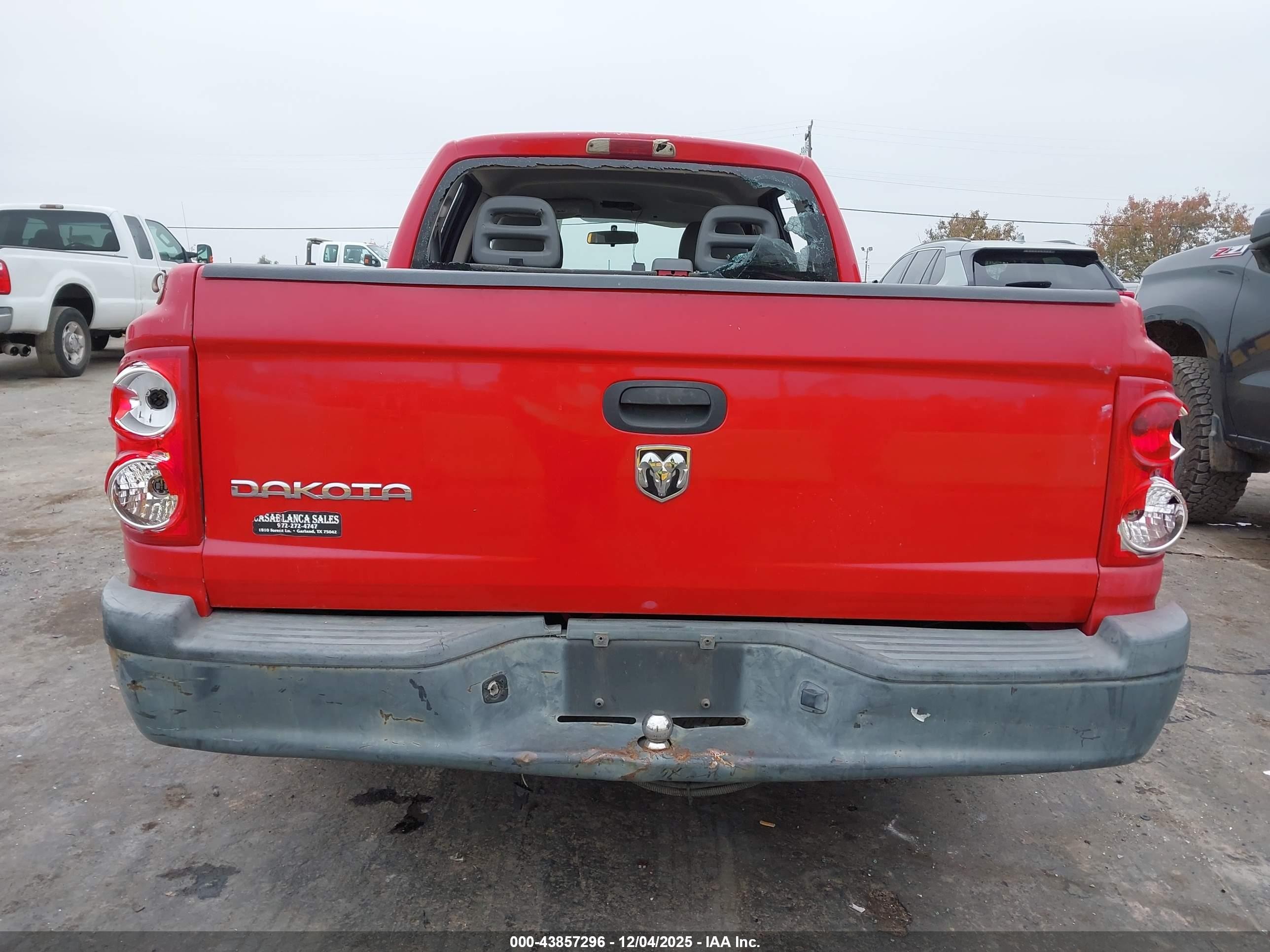 2006 Dodge Dakota St Red vin: 1D7HE28K56S686951