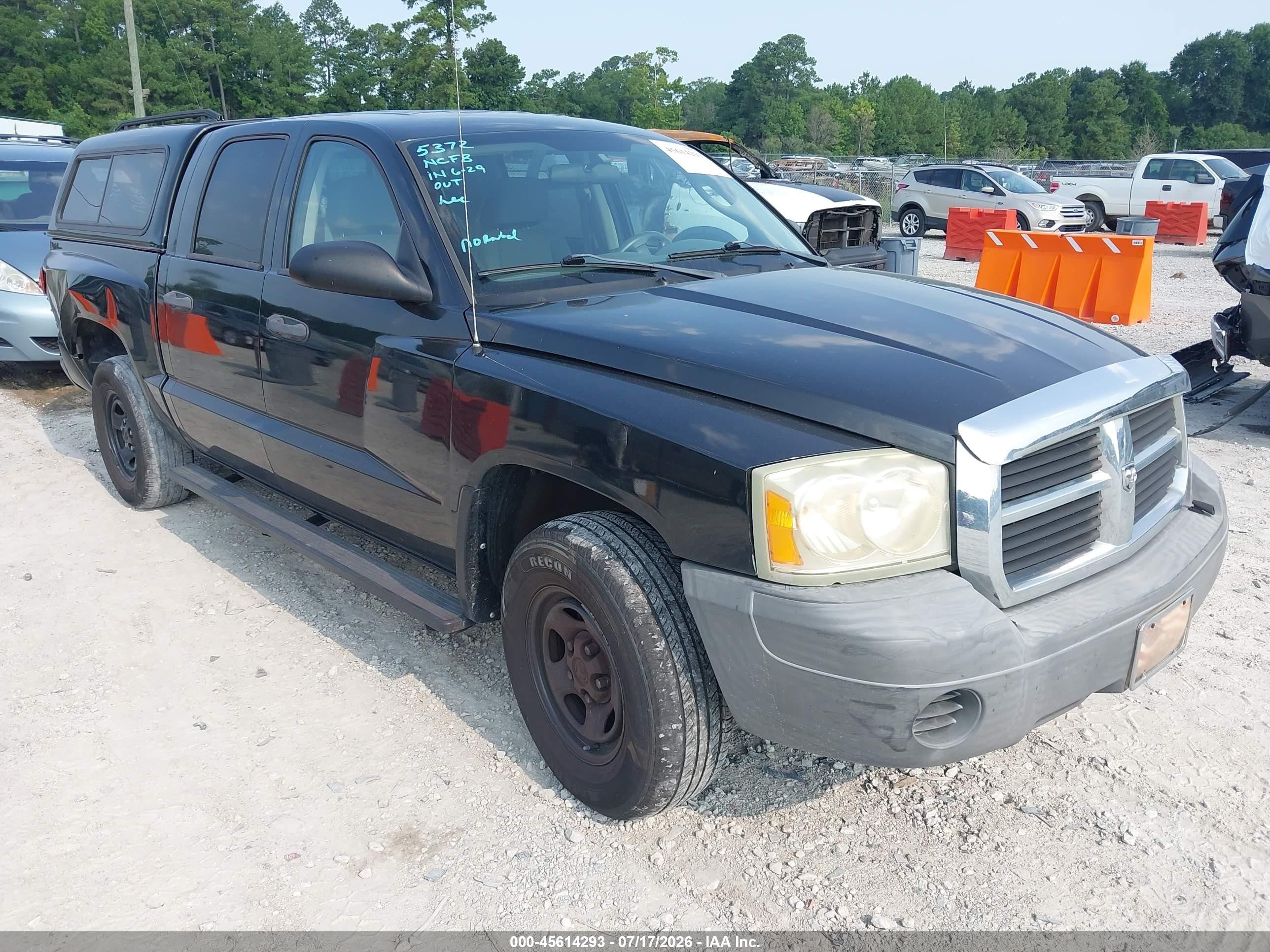 2007 Dodge Dakota St Черный vin: 1D7HE28K57S218669