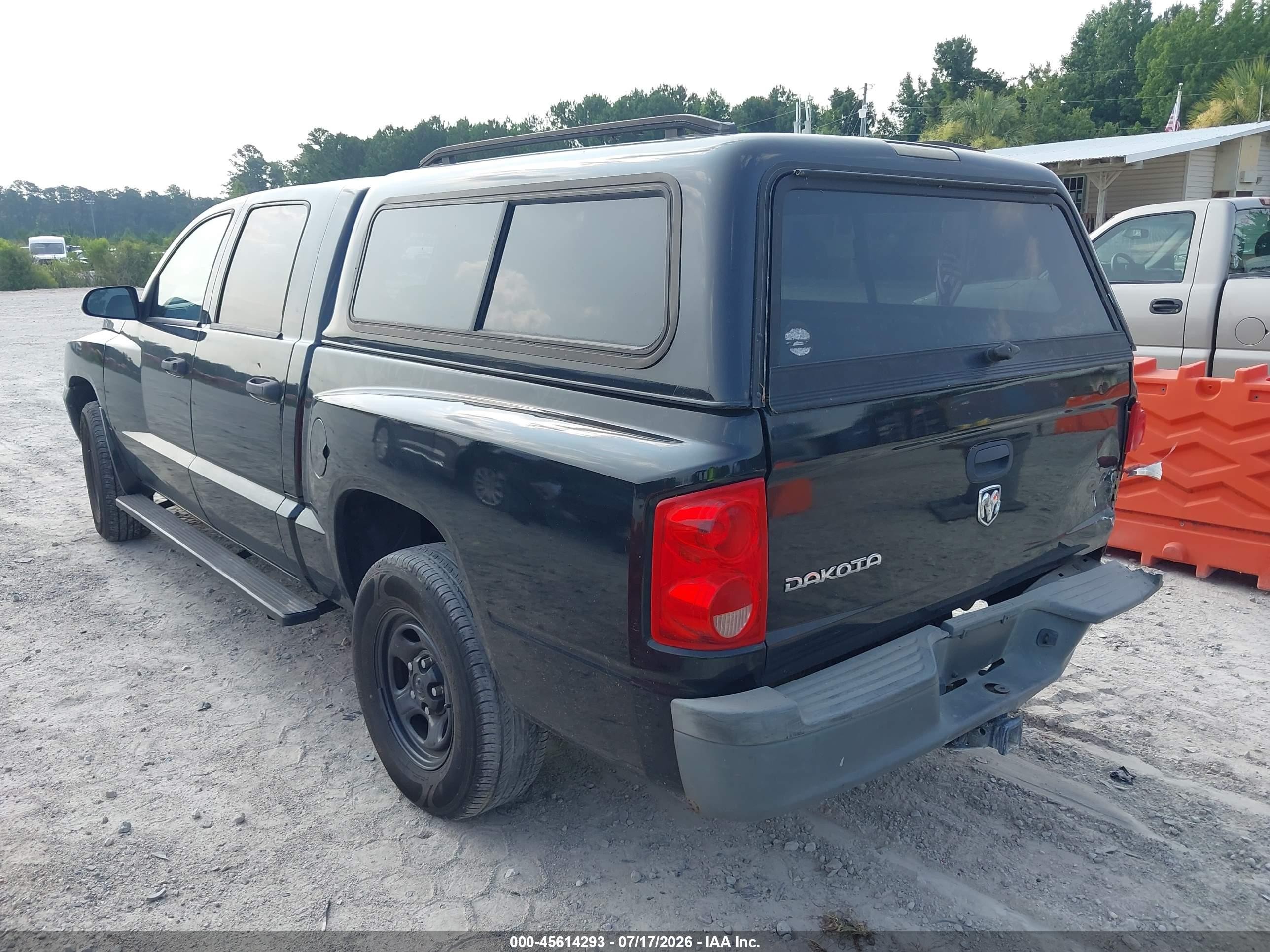 2007 Dodge Dakota St Черный vin: 1D7HE28K57S218669