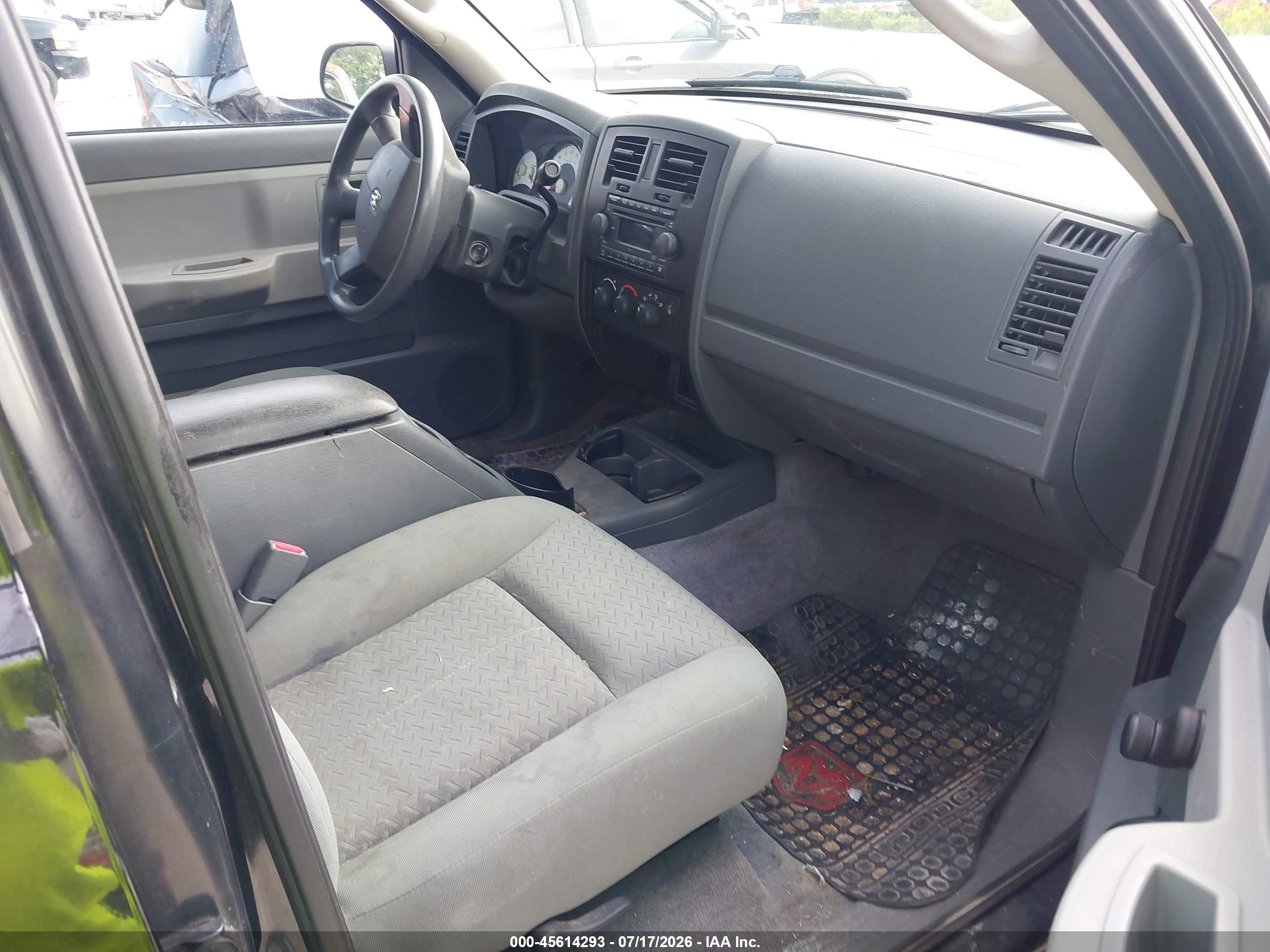 2007 Dodge Dakota St Черный vin: 1D7HE28K57S218669