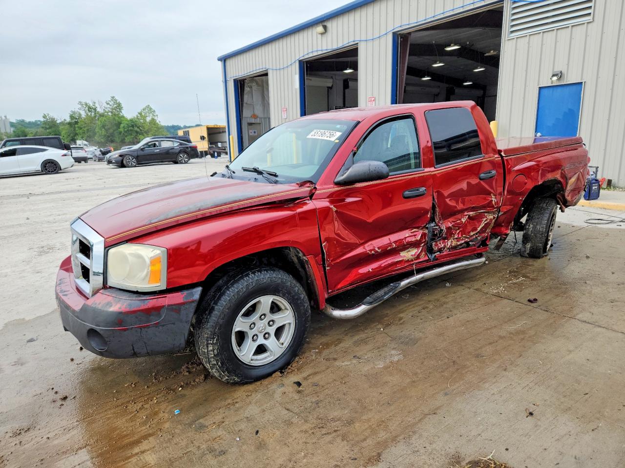 2007 Dodge Dakota Quad/st Burgundy vin: 1D7HE28K87S230279