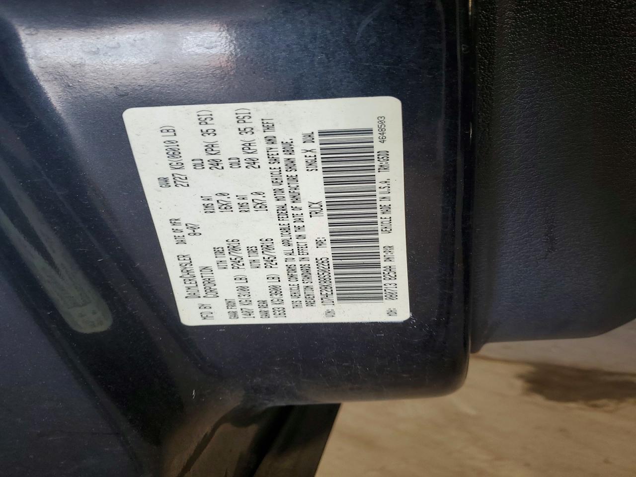 2008 Dodge Dakota Quad Черный vin: 1D7HE28K88S502265