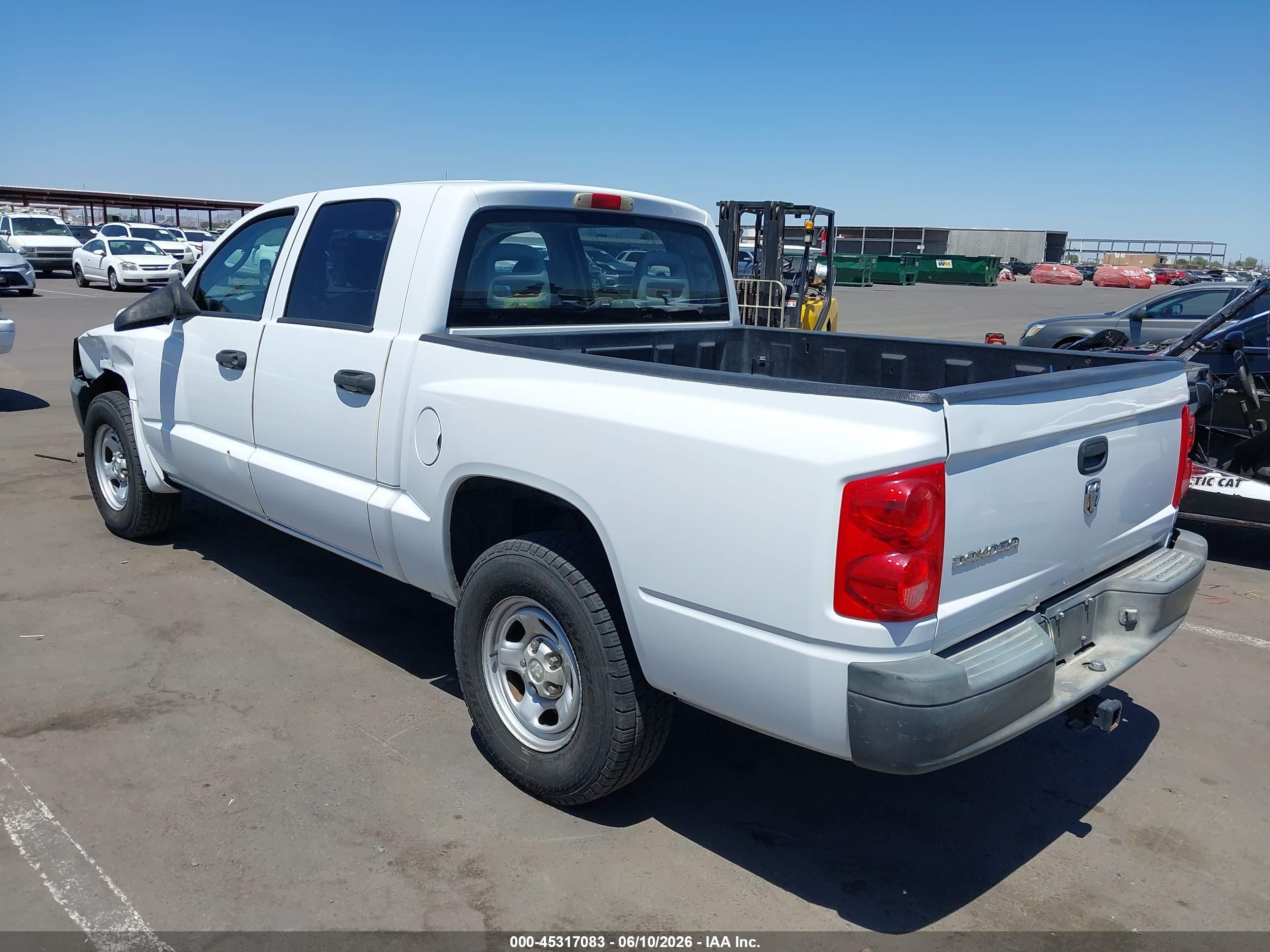 2007 Dodge Dakota St White vin: 1D7HE28K97S174532