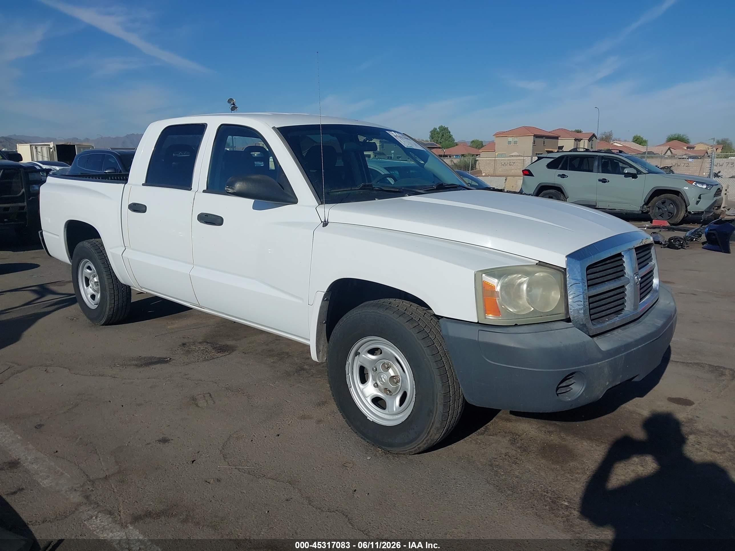2007 Dodge Dakota St White vin: 1D7HE28K97S174532