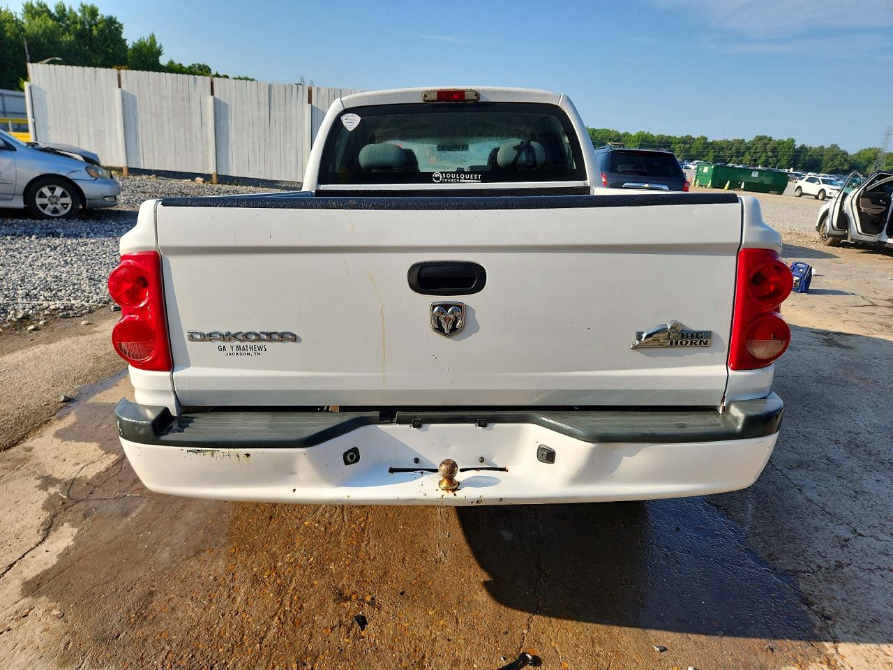 2008 Dodge Dakota Sxt White vin: 1D7HE38K48S576837
