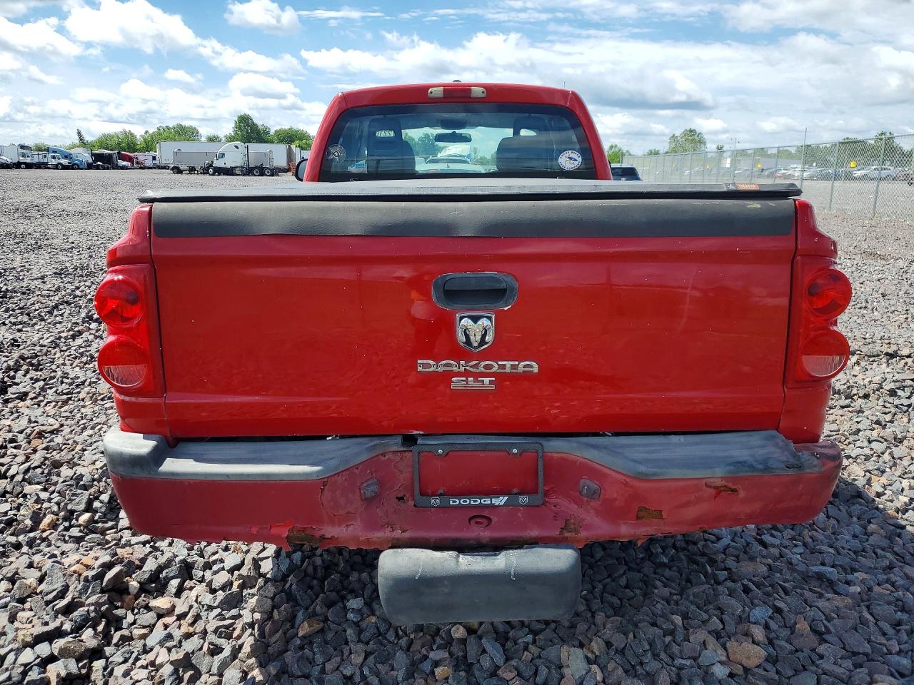 2006 Dodge Dakota Slt Red vin: 1D7HE42J26S620918