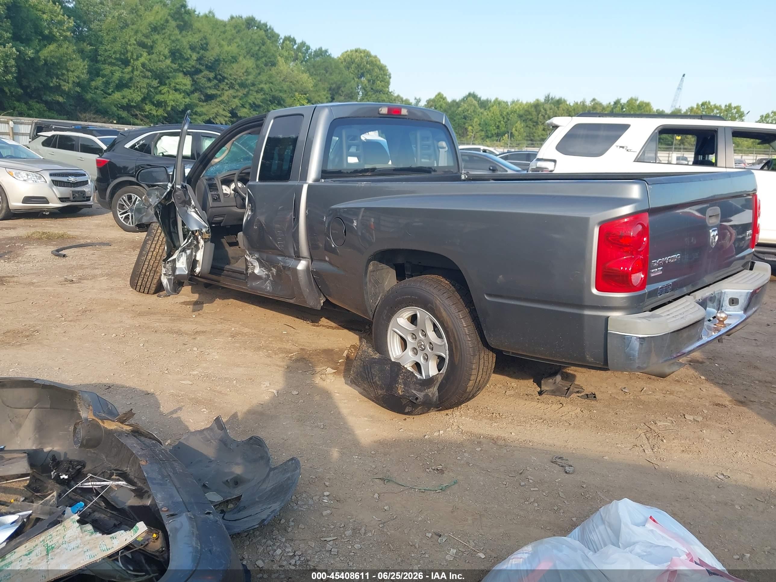 2006 Dodge Dakota Slt Gray vin: 1D7HE42J76S653865