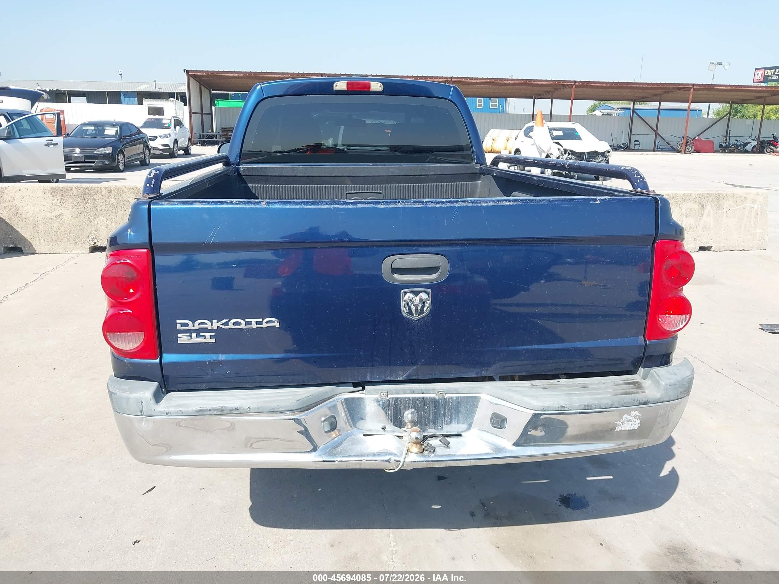 2006 Dodge Dakota Slt Blue vin: 1D7HE42K36S717957