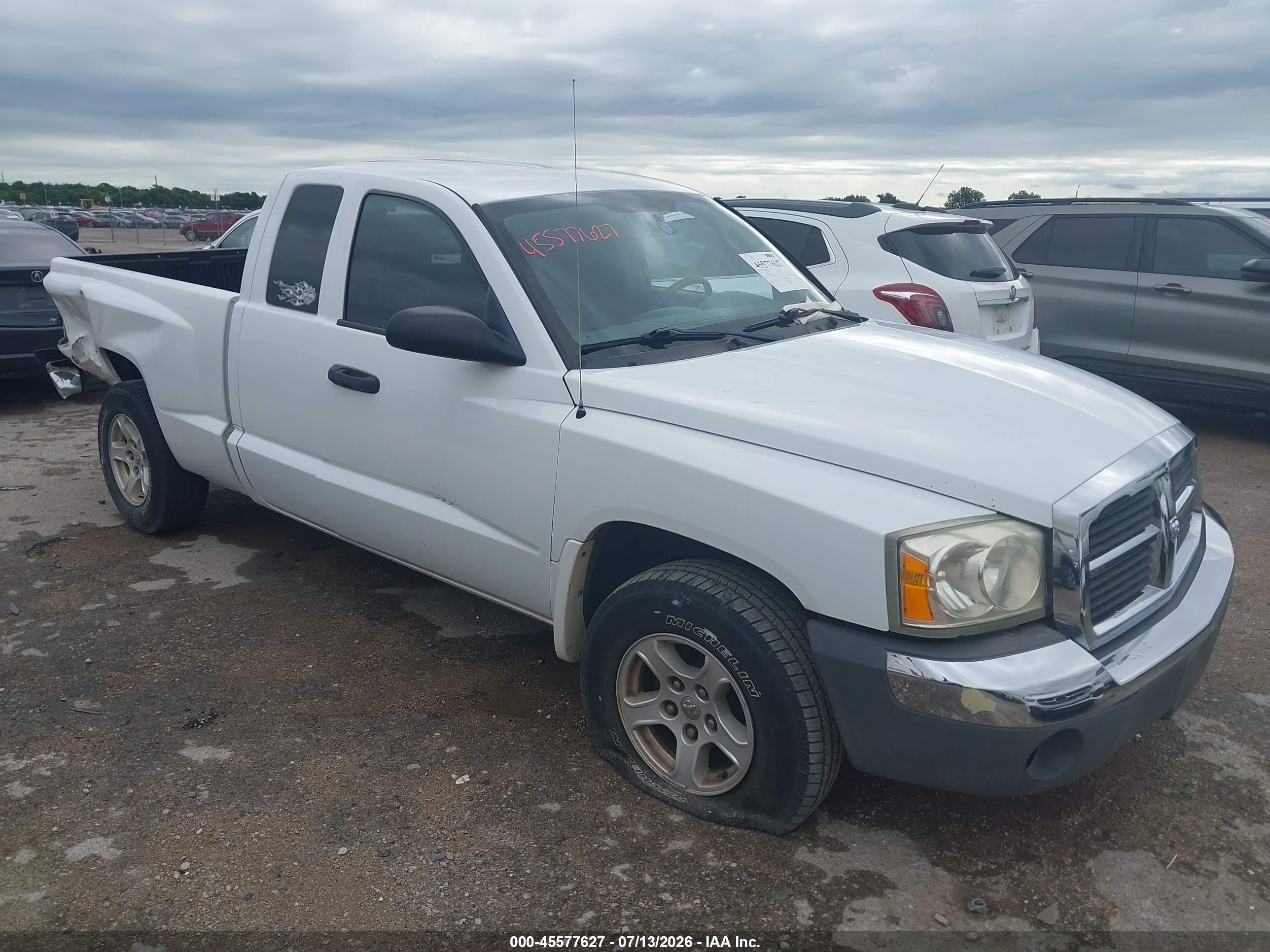 2005 Dodge Dakota Slt White vin: 1D7HE42K55S326095