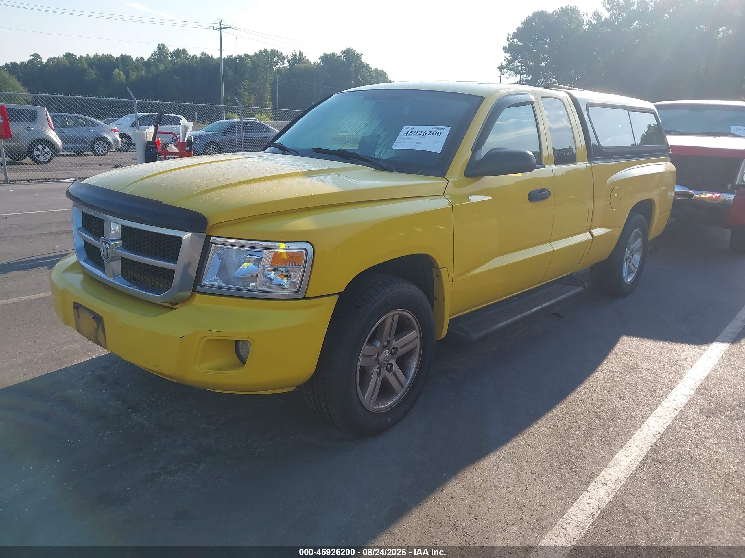 2008 Dodge Dakota Slt Yellow vin: 1D7HE42K58S514300