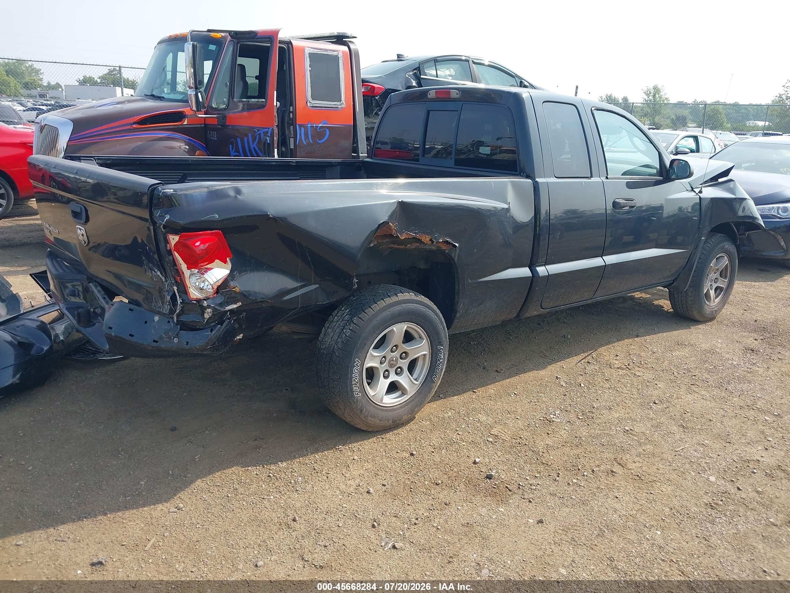2007 Dodge Dakota Slt Черный vin: 1D7HE42K67S162018