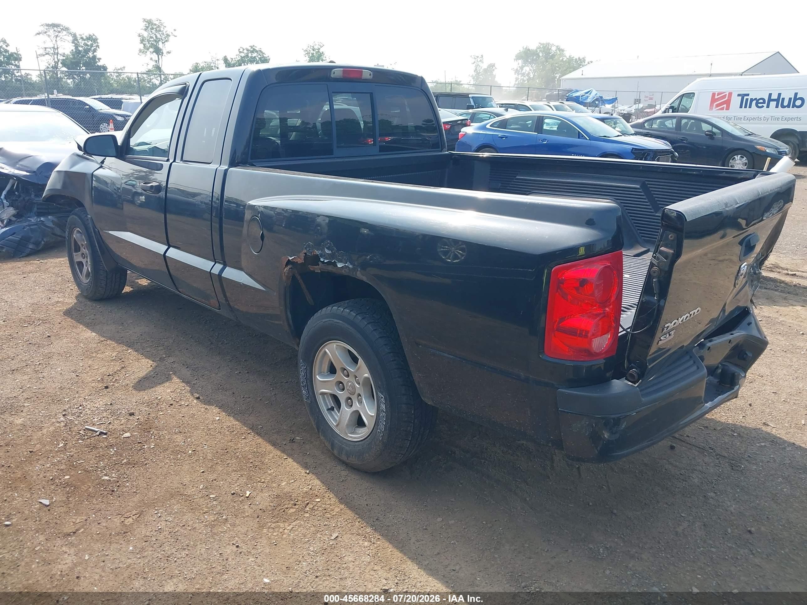 2007 Dodge Dakota Slt Черный vin: 1D7HE42K67S162018