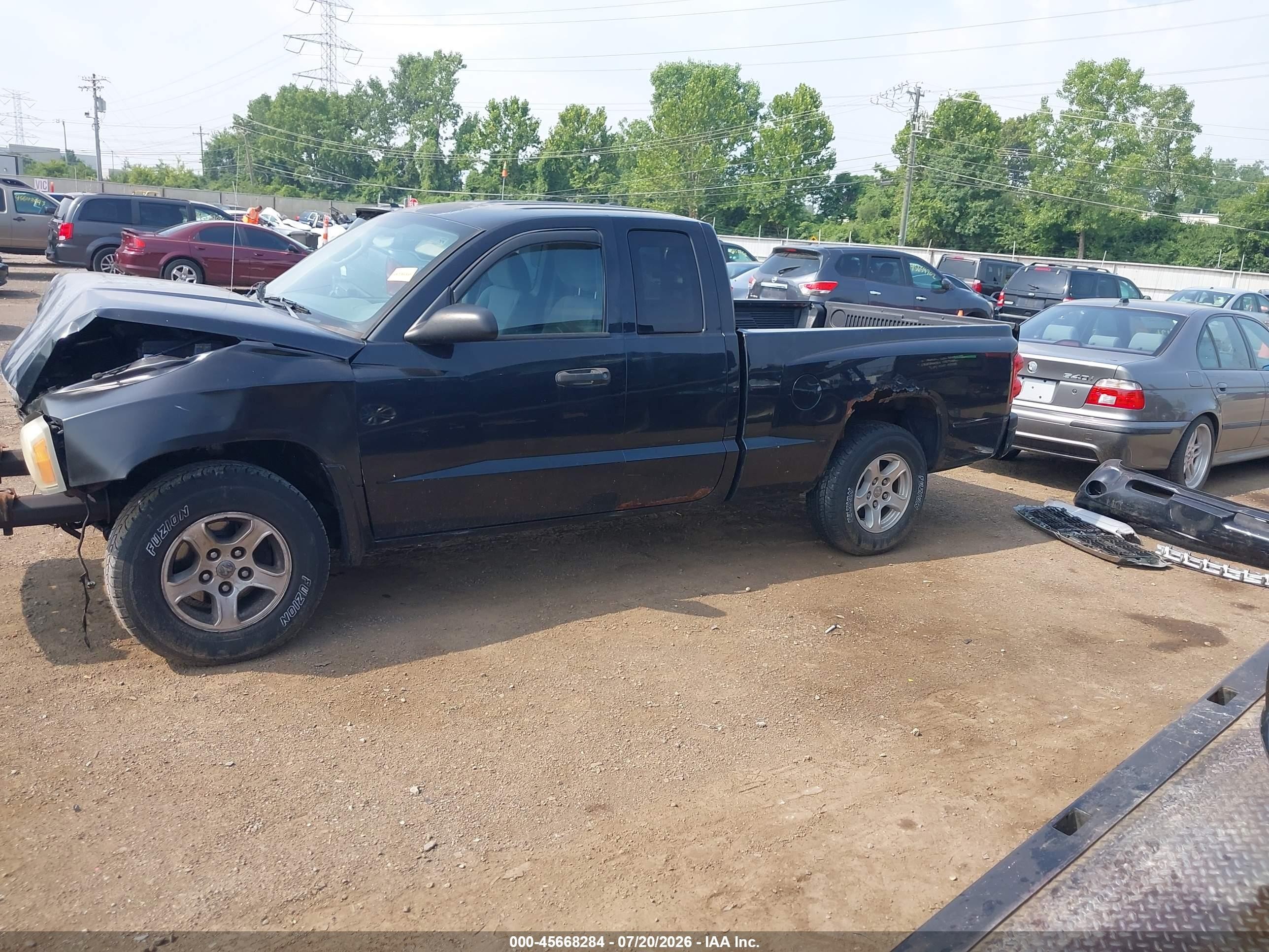 2007 Dodge Dakota Slt Черный vin: 1D7HE42K67S162018