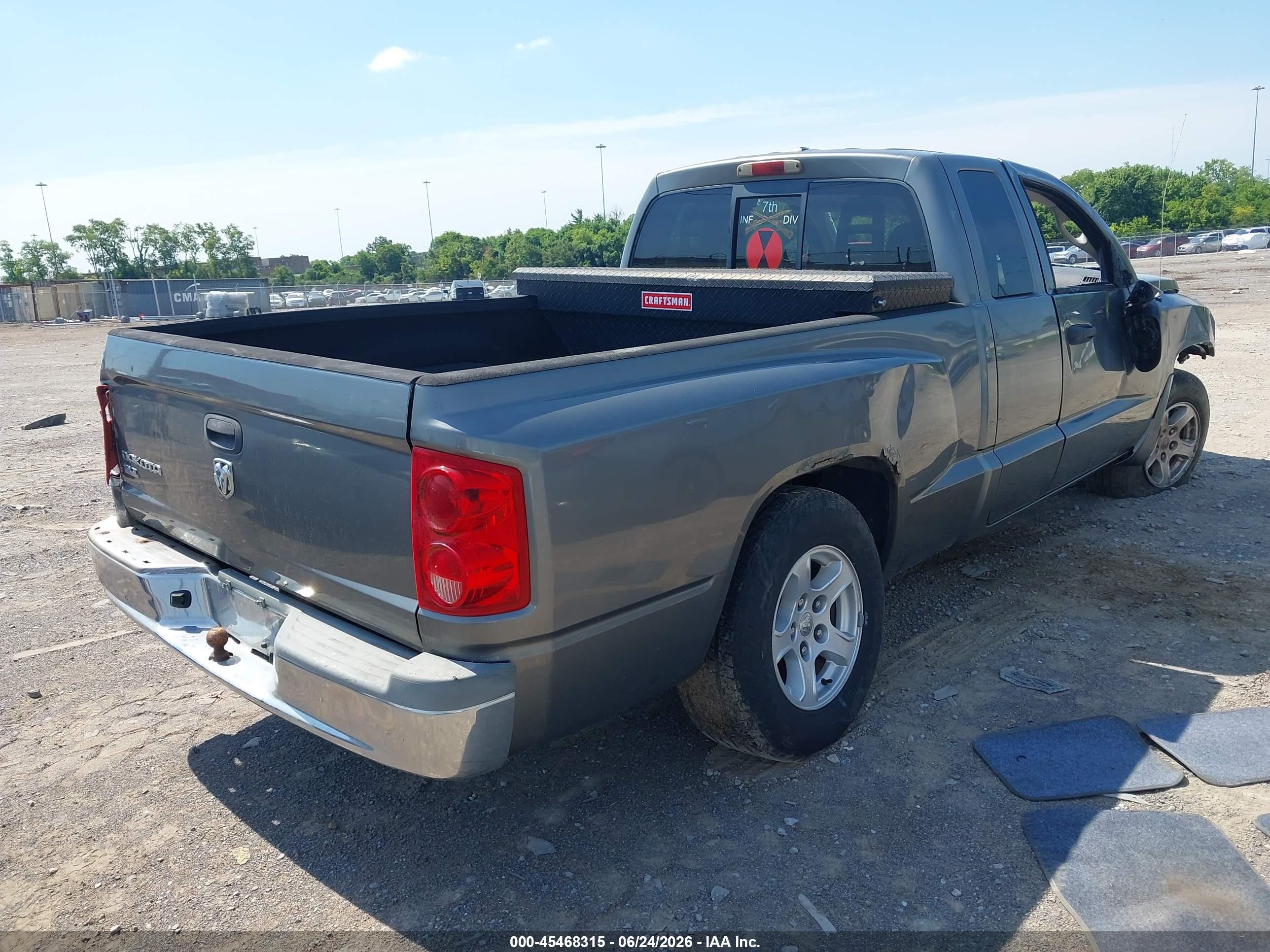 2006 Dodge Dakota Slt Gray vin: 1D7HE42K76S632510