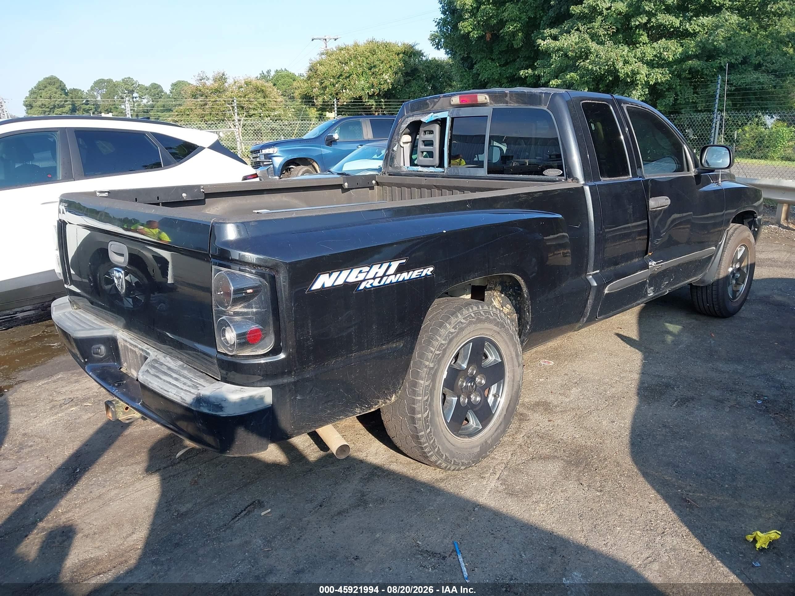 2006 Dodge Dakota Slt Black vin: 1D7HE42K86S674765