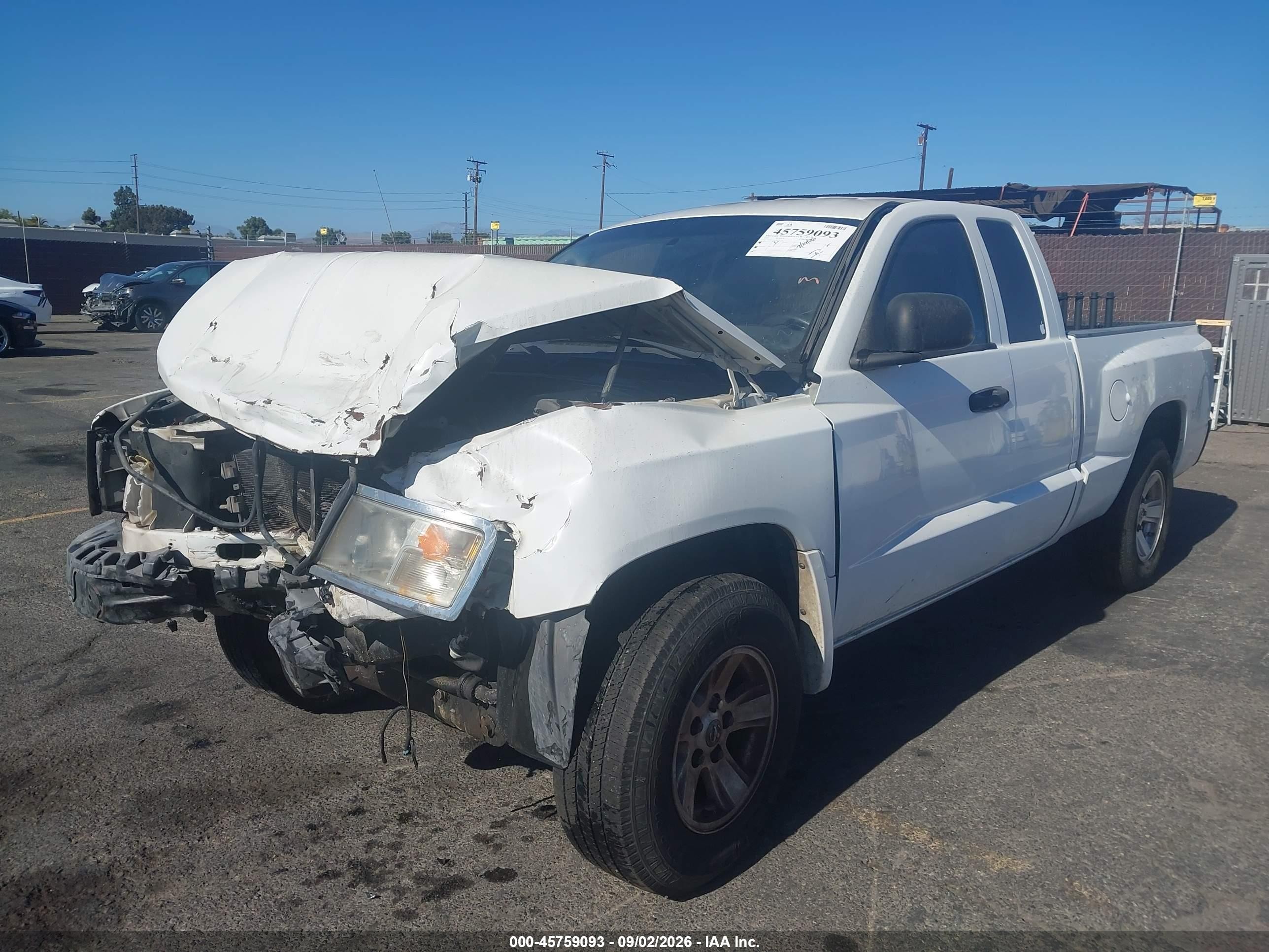 2008 Dodge Dakota Slt White vin: 1D7HE42K88S601592