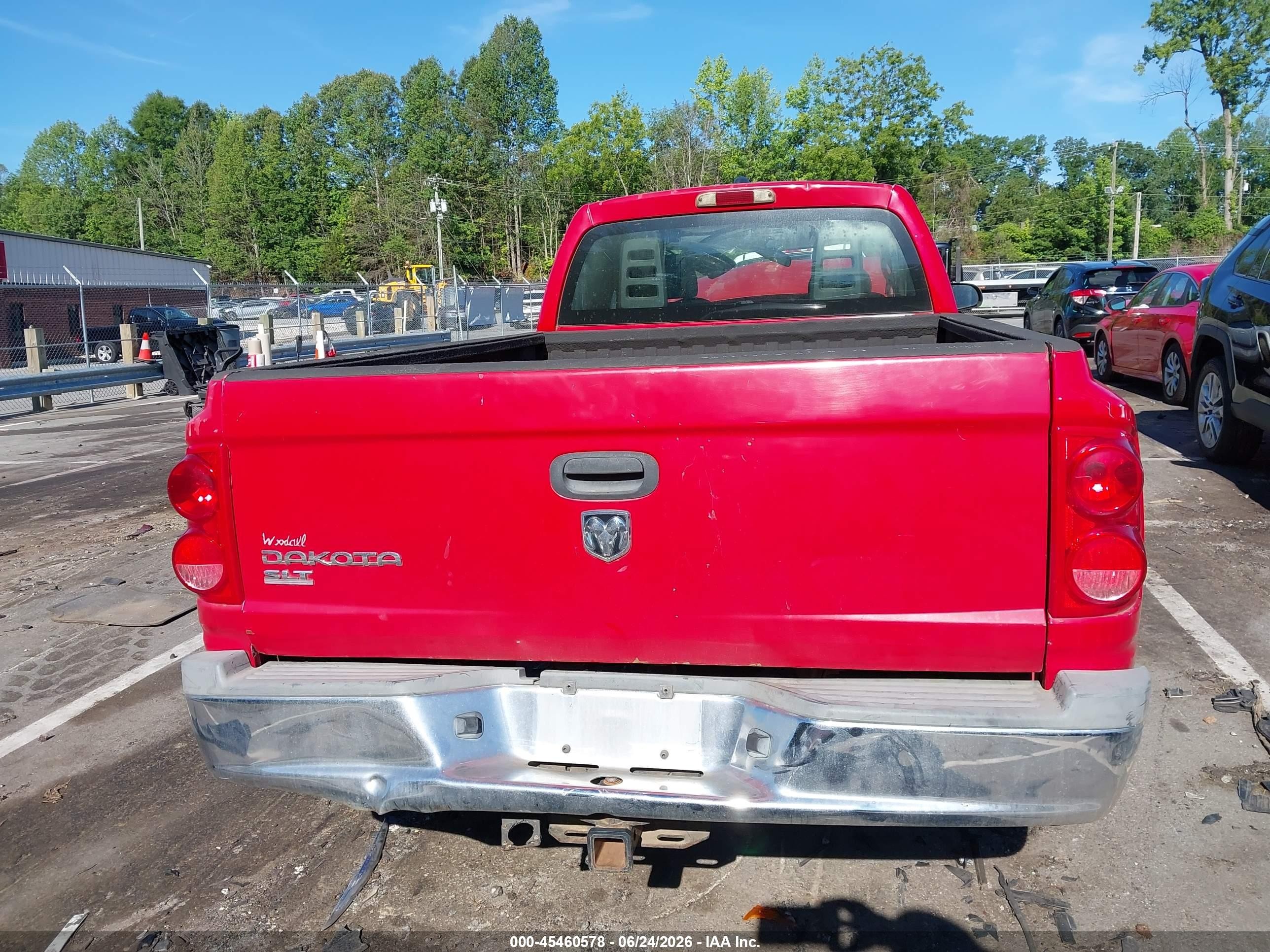 2005 Dodge Dakota Slt Red vin: 1D7HE42KX5S214988