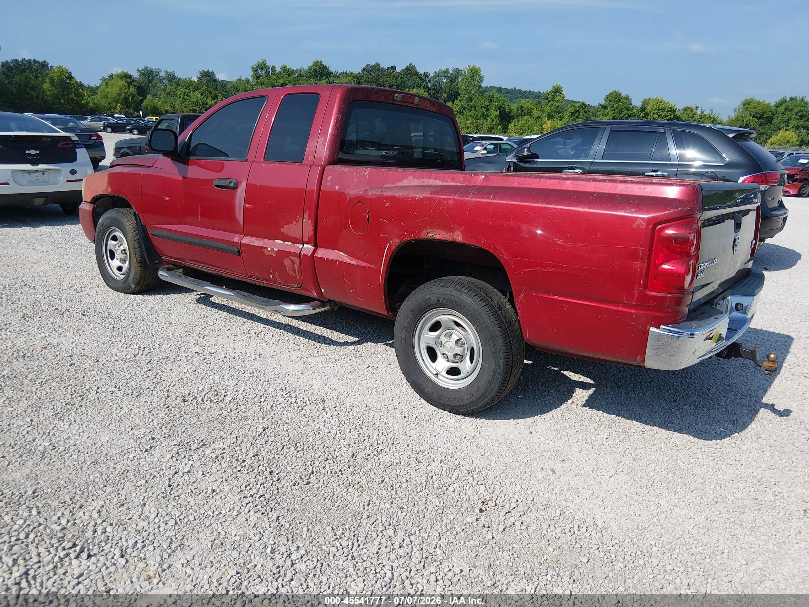 2006 Dodge Dakota Slt Burgundy vin: 1D7HE42N76S623669
