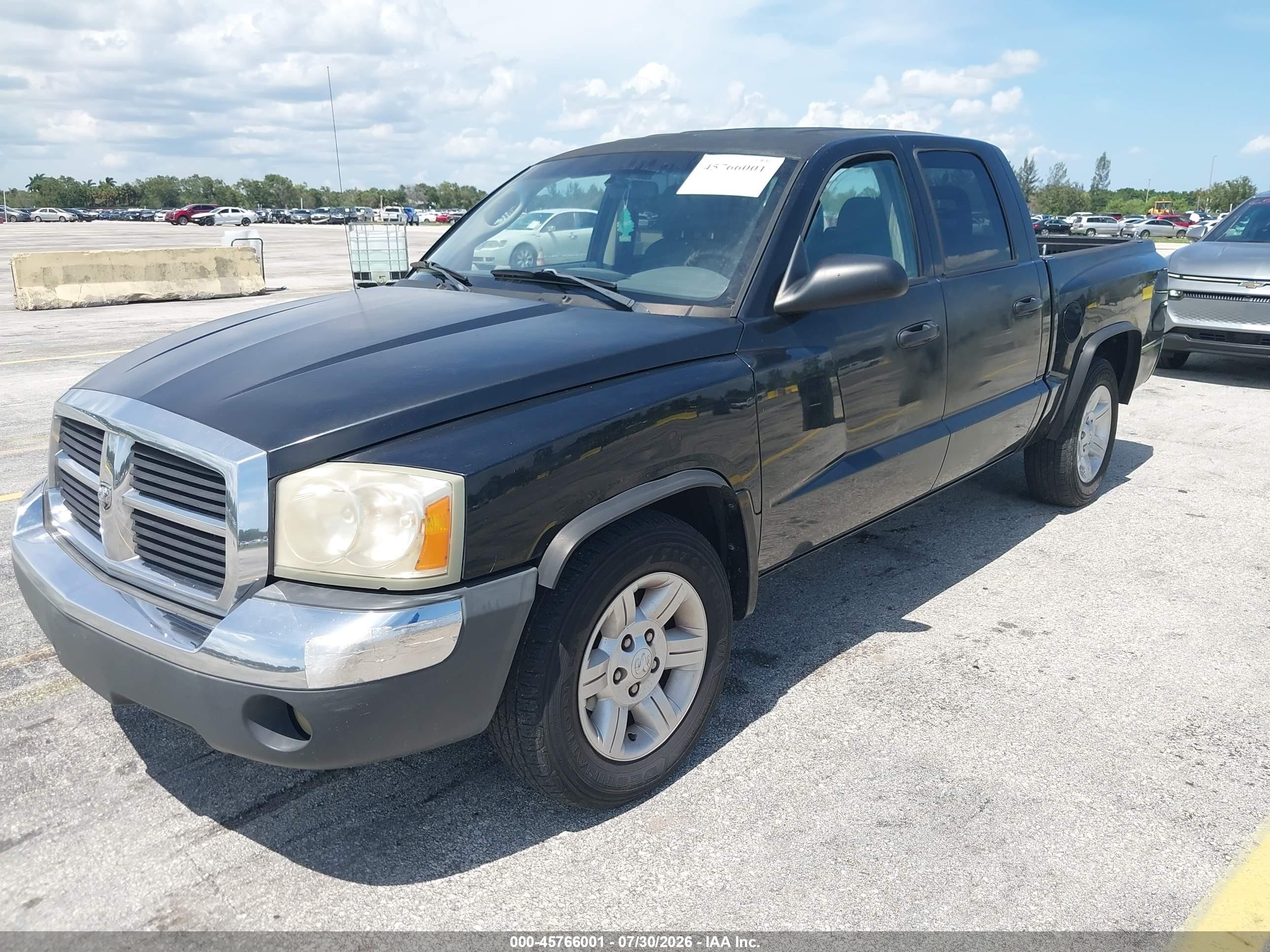 2005 Dodge Dakota Slt Black vin: 1D7HE48K25S181735
