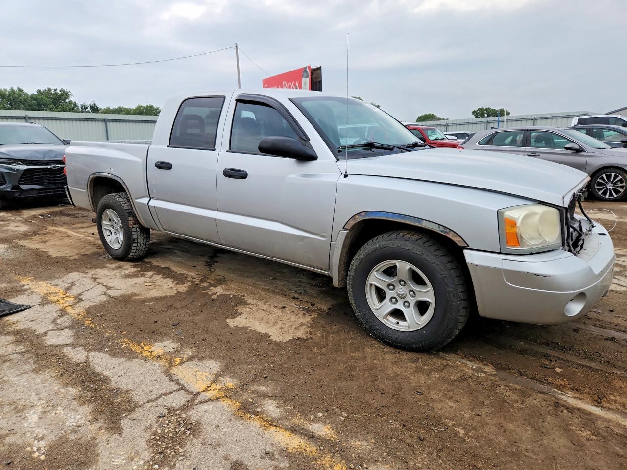 2006 Dodge Dakota Quad Slt Silver vin: 1D7HE48K26S701983