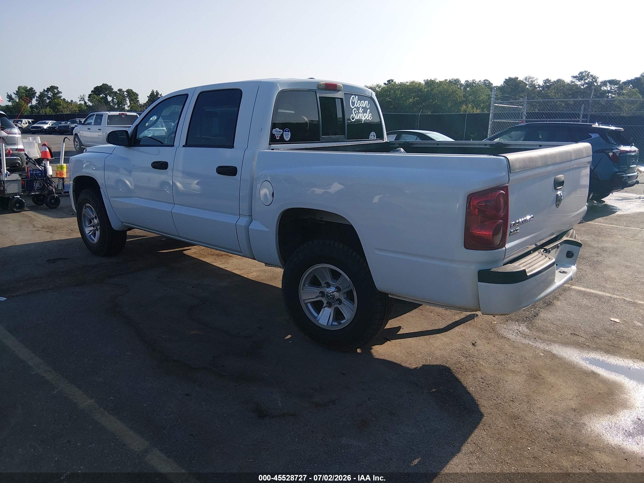 2008 Dodge Dakota Slt White vin: 1D7HE48K28S505769