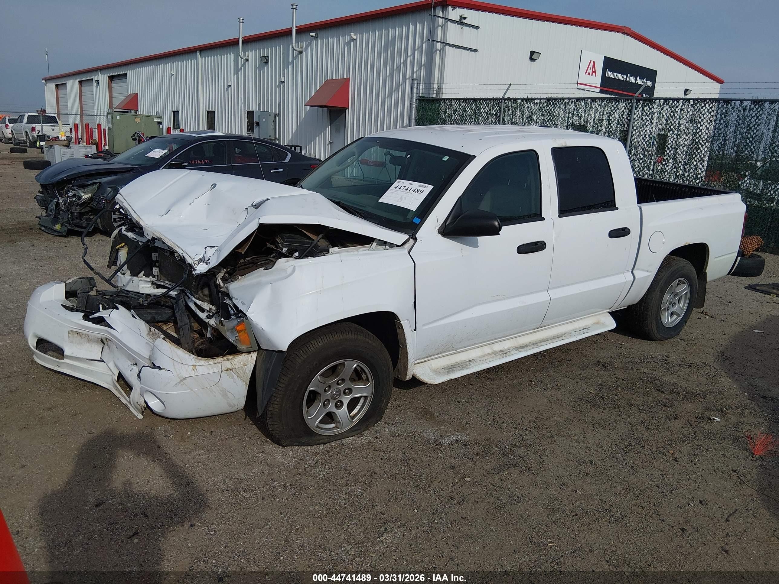 2007 Dodge Dakota Slt White vin: 1D7HE48K37S181150