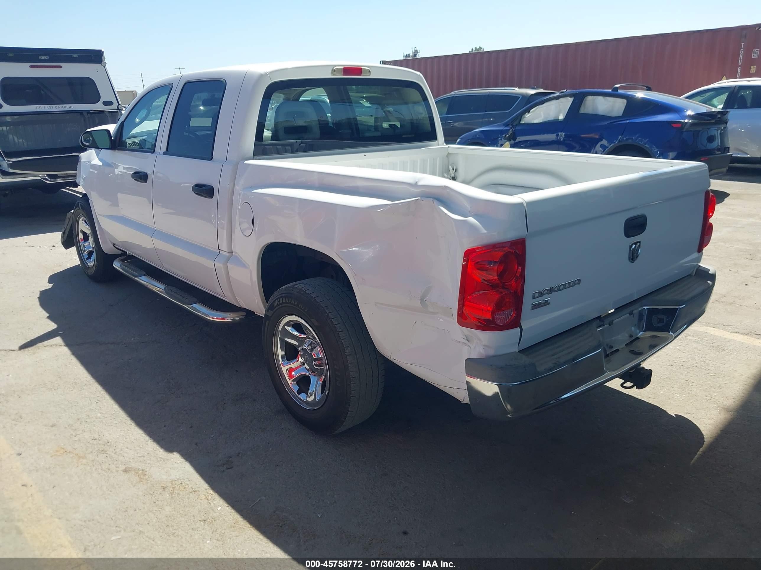 2005 Dodge Dakota Slt Белый vin: 1D7HE48K45S218803