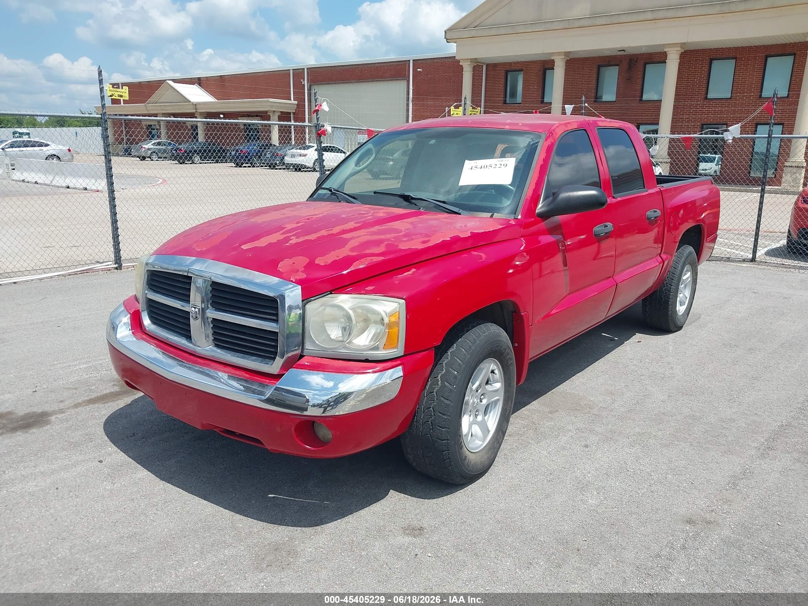 2005 Dodge Dakota Slt Red vin: 1D7HE48K45S330744