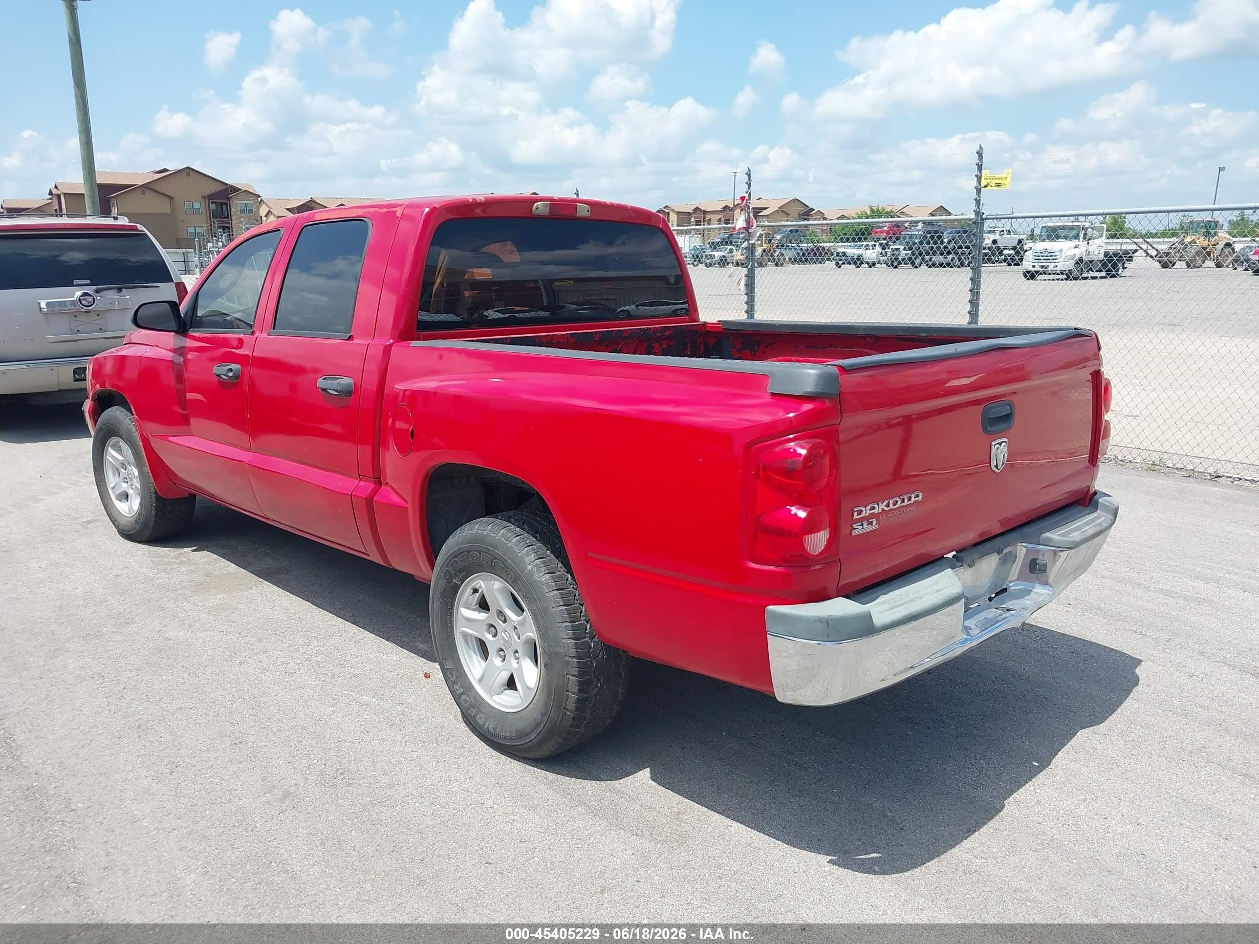 2005 Dodge Dakota Slt Red vin: 1D7HE48K45S330744