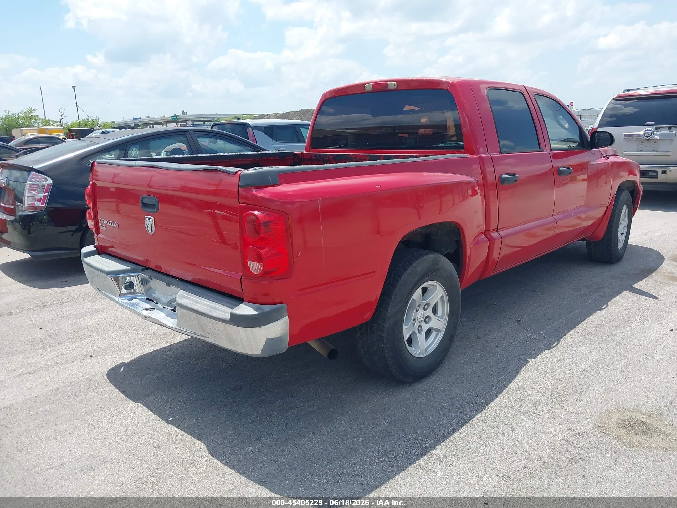 2005 Dodge Dakota Slt Red vin: 1D7HE48K45S330744