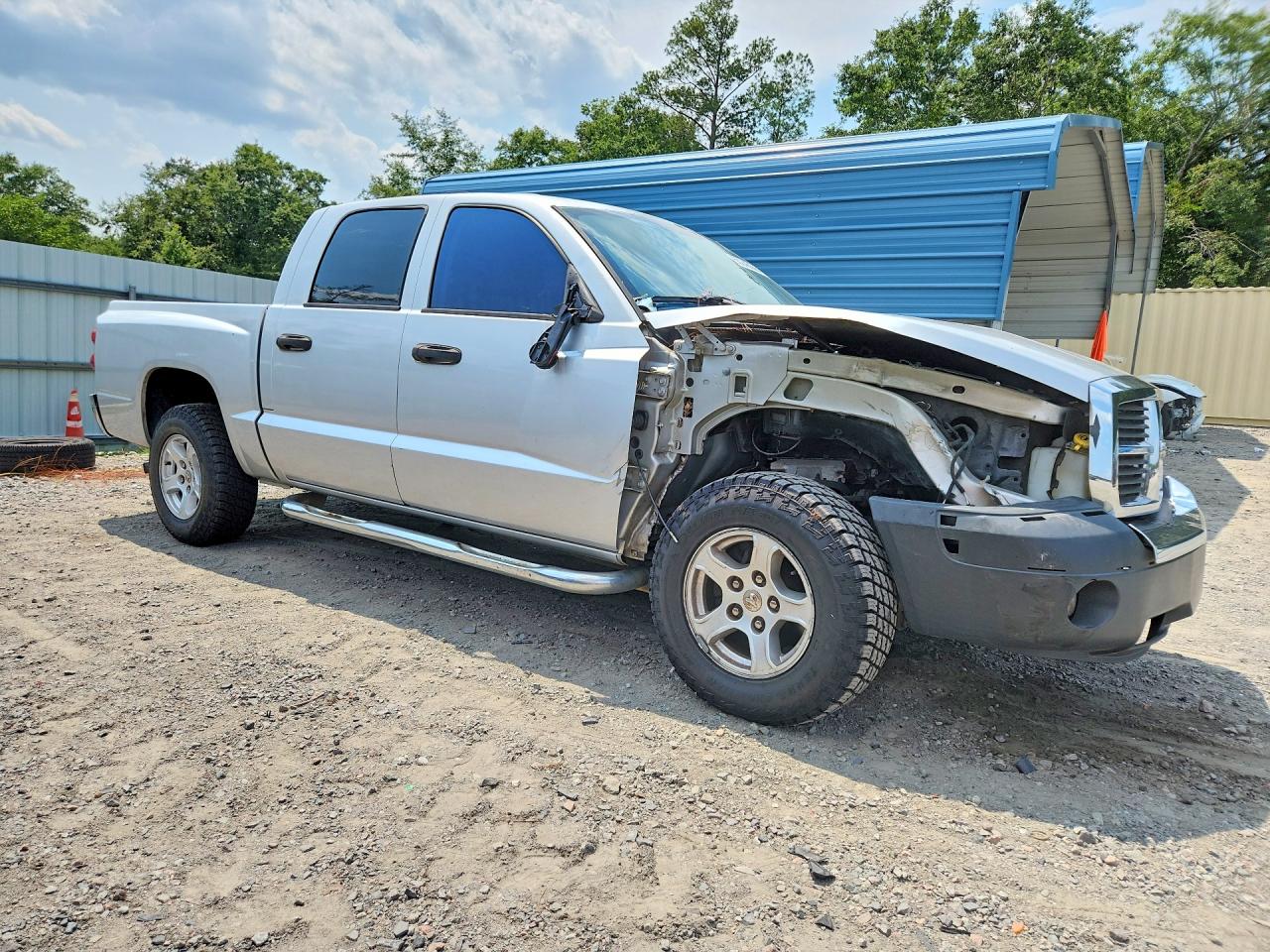 2005 Dodge Dakota Quad Slt Silver vin: 1D7HE48K45S353585