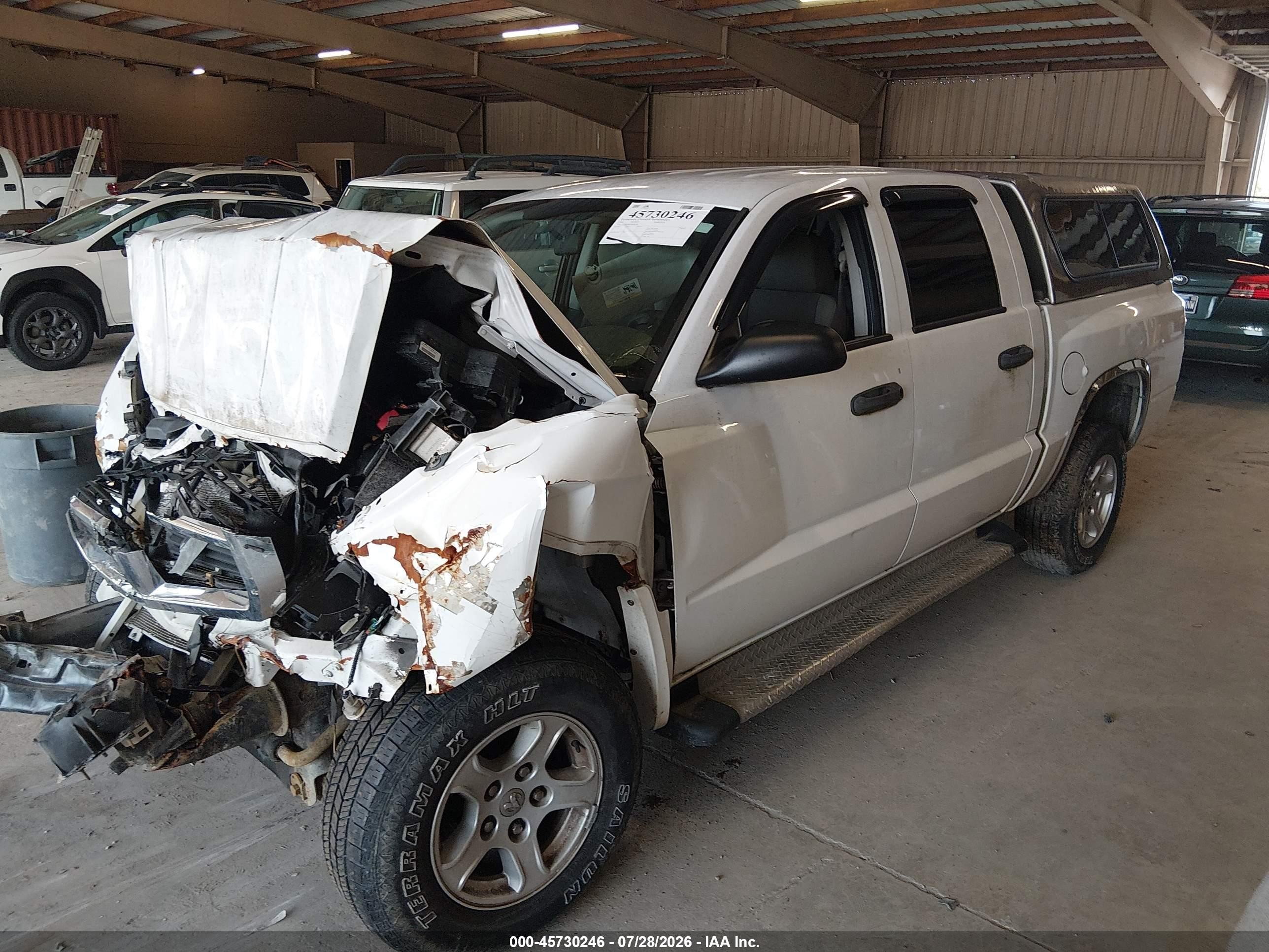 2006 Dodge Dakota Slt White vin: 1D7HE48K46S566280