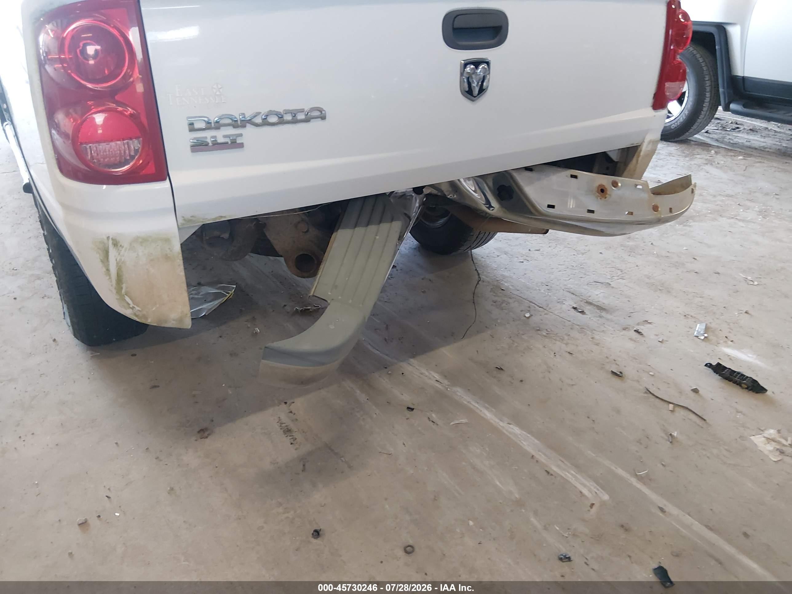 2006 Dodge Dakota Slt White vin: 1D7HE48K46S566280