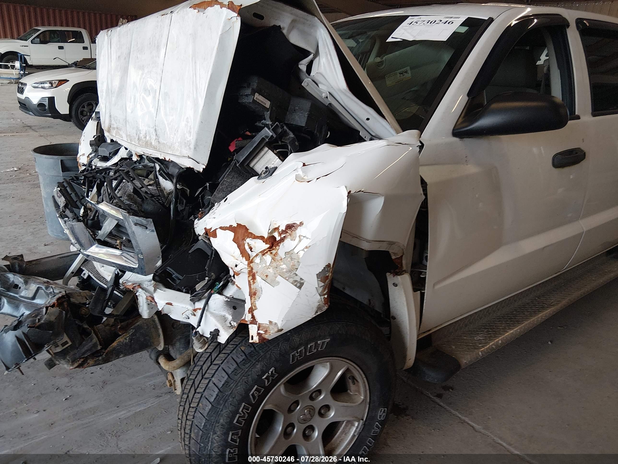 2006 Dodge Dakota Slt White vin: 1D7HE48K46S566280