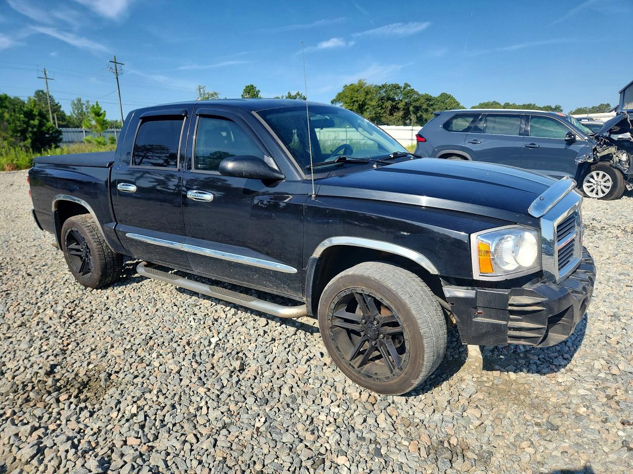 2007 Dodge Dakota Quad Slt Black vin: 1D7HE48K47S107896